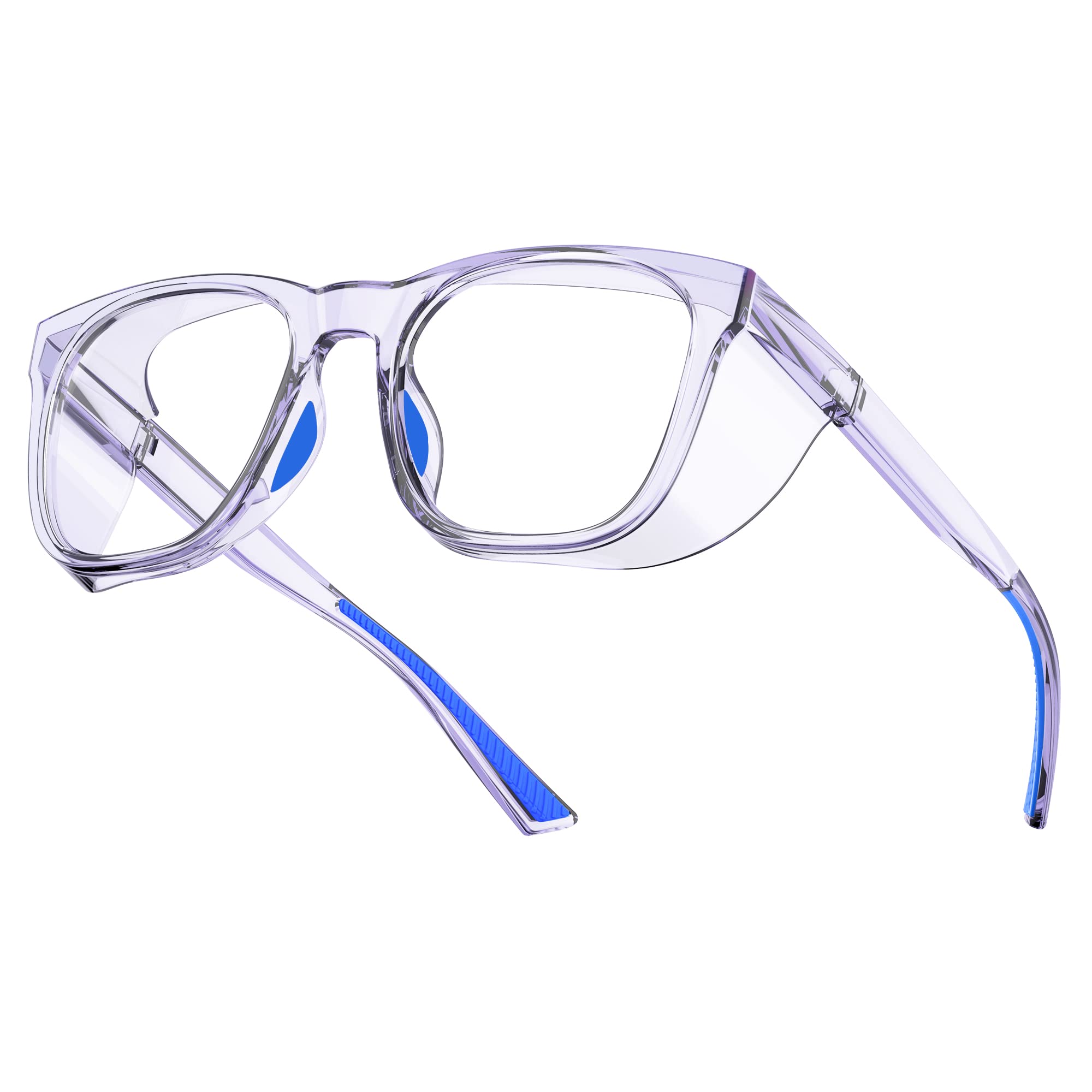 Anti-Fog Safety Glasses – Clear Square Safety Goggles with Scratch-Resistant & Blue Light Blocking – Protective Eyewear for Men & Women – Perfect for Construction, Lab Work & Computer Use