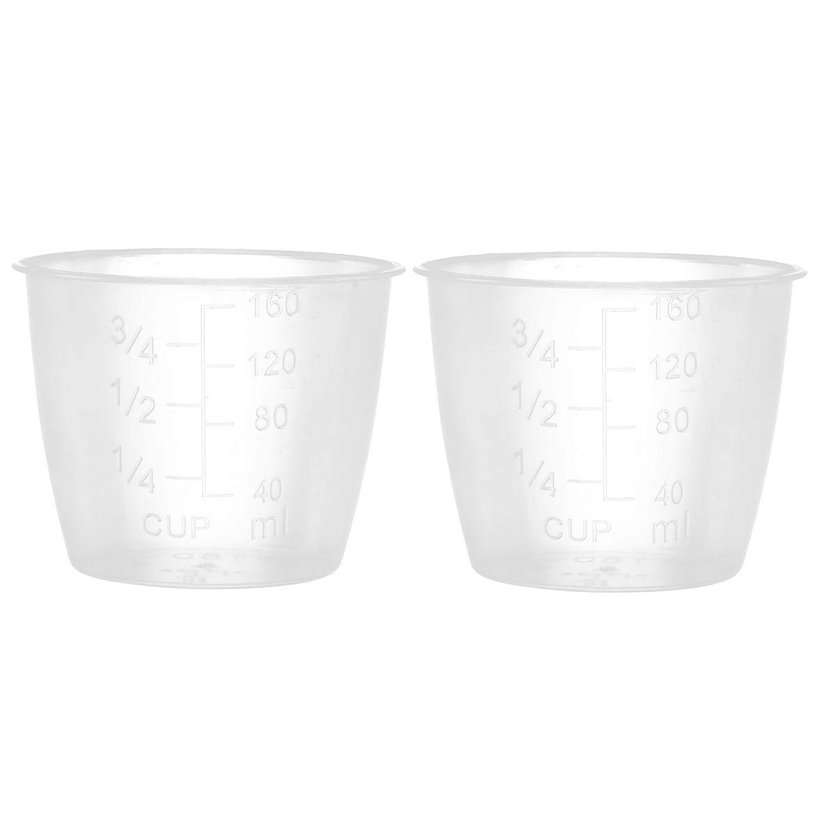 Chyoo 2-Pack Clear Plastic Measuring Cups with Graduated Markings - Perfect for Rice Cookers, Baking & Kitchen Measuring (One Size) | Essential Kitchen Supplies for Cooking & Meal Prep