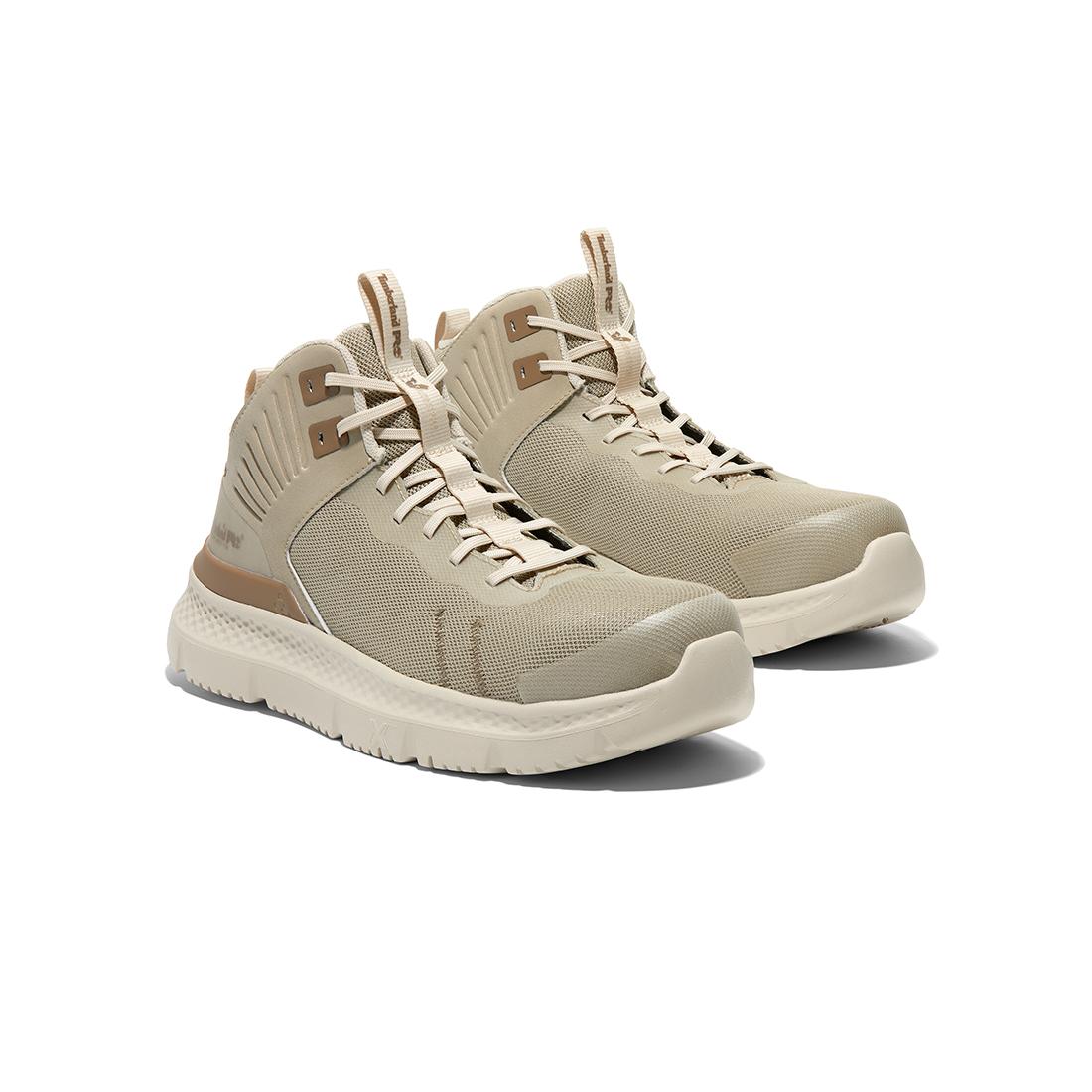 Setra Mid Composite Toe Work Boots for Men - Light Brown Safety Shoes for Construction, Warehouse & Outdoor Work - ASTM F2413-18 Certified