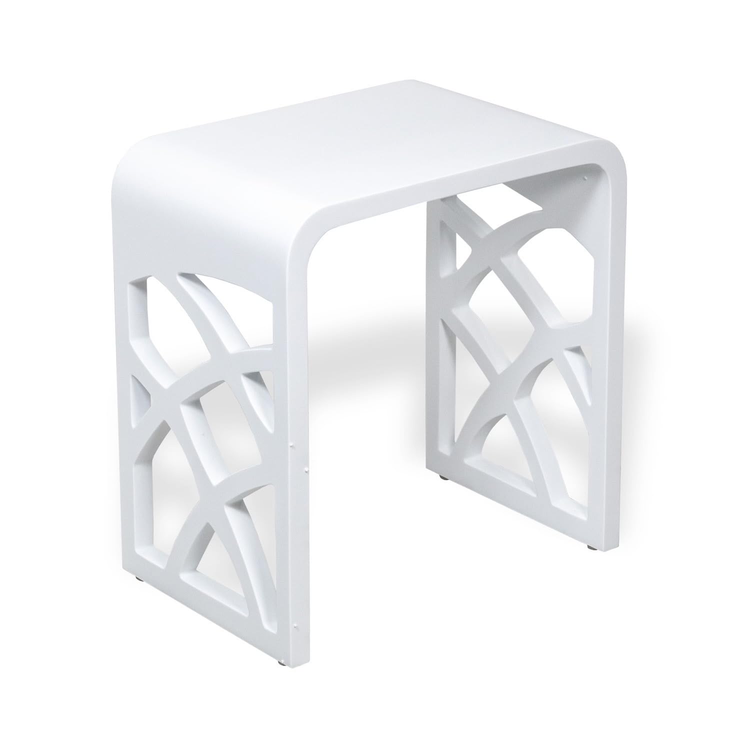 SolutionBased Refine M3 Shower Chair for Elderly & Disabled - 300 lb Capacity Bathroom Shower Seat with Non-Slip Feet, White Matte Finish - FSA/HSA Eligible - Ideal for Safe Showering, Post-Surgery Recovery & Mobility Assistance