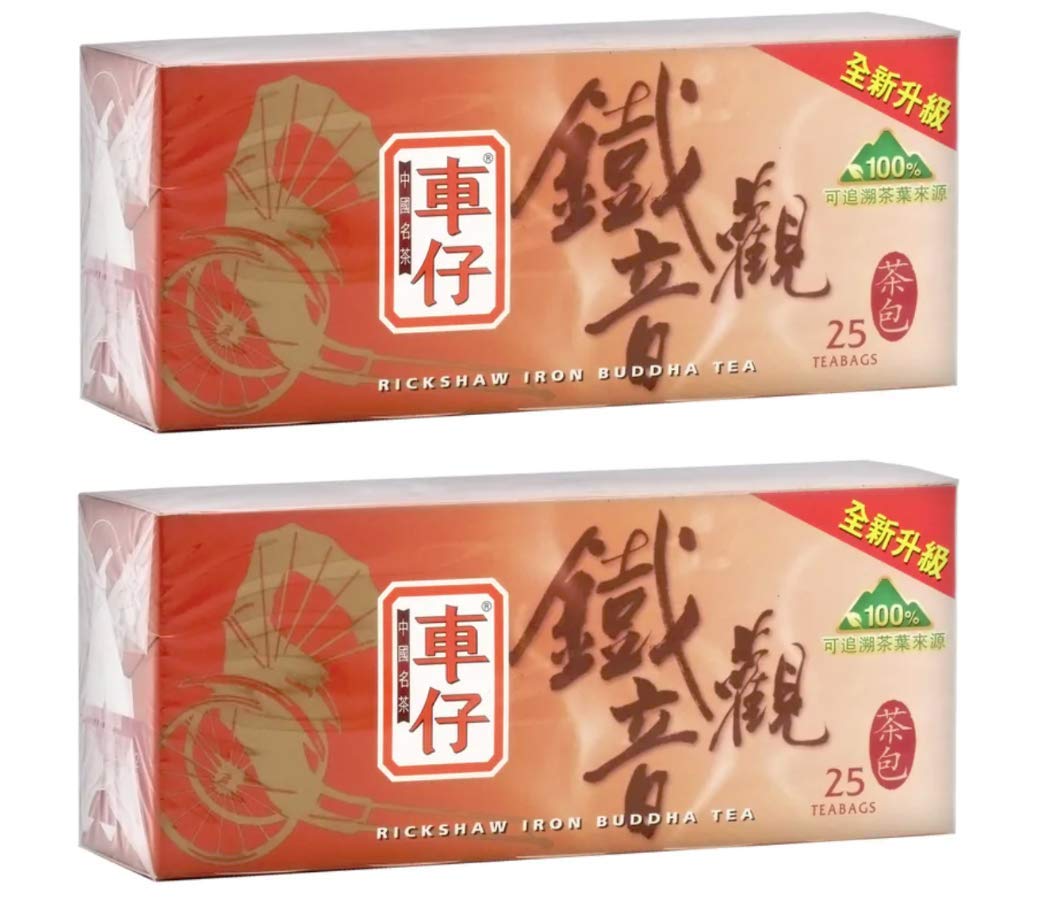 Premium Iron Buddha Oolong Tea Bags - 50 Count (2 Boxes x 25 Tea Bags) | Authentic Chinese Loose Leaf Tea | Perfect for Home, Office & Gifts