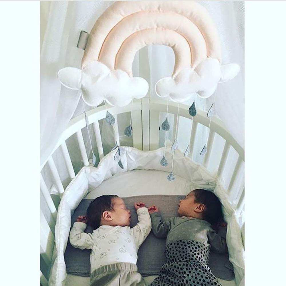 Cloud Raindrop Hanging Decor - Lovely Heart-Shaped Nursery Mobile for Baby & Kids Room Wall Art - Perfect for Nursery, Bedroom, Birthday Party & Baby Shower Decorations