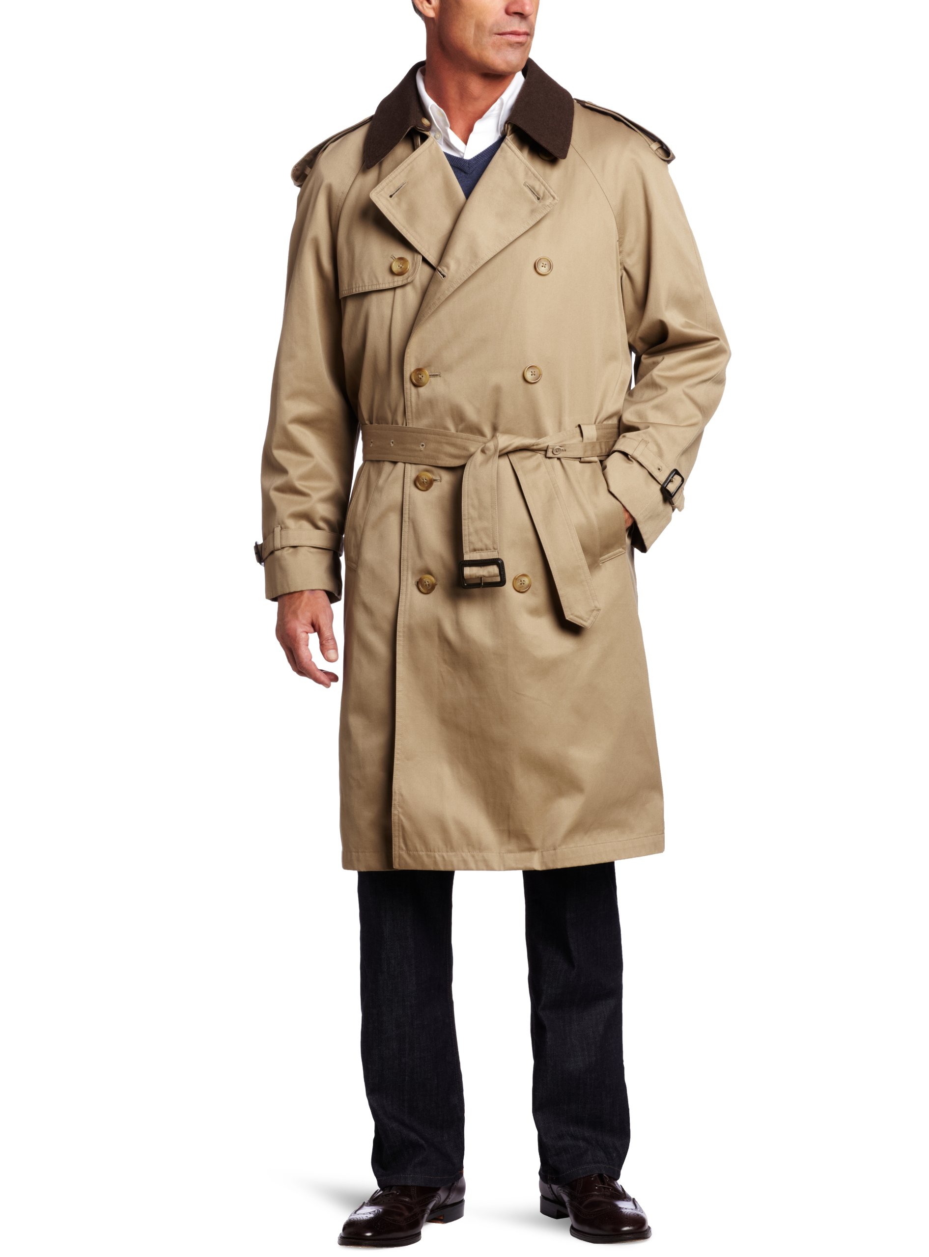 Hart Schaffner Marx Men's Burnett Classic Waterproof Trench Coat - Stylish Outerwear for Business, Travel & Fall/Winter Weather Protection