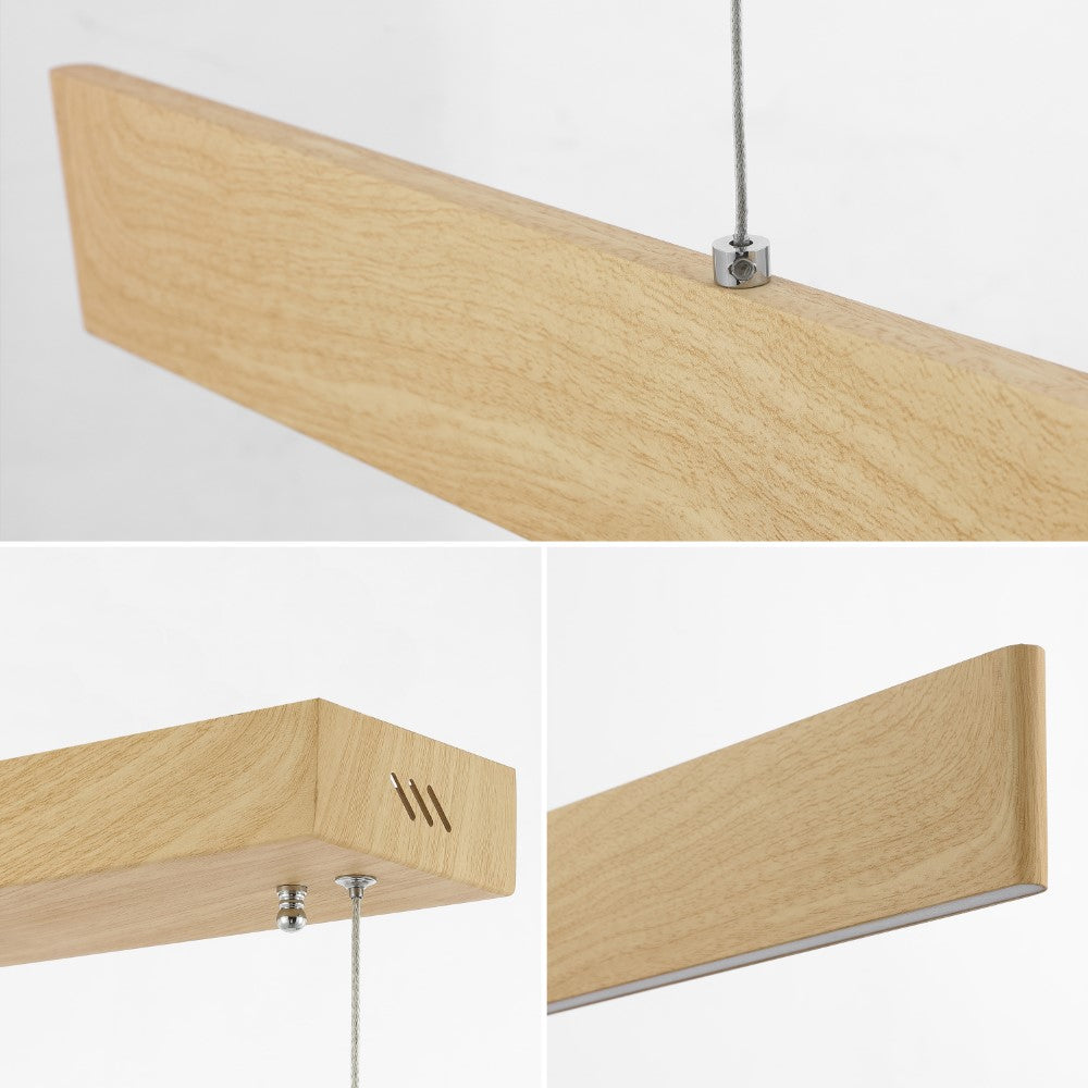 Dimmable Adjustable LED Linear Pendant Light - Modern Metal Fixture for Kitchen Island, Dining Room & Office Lighting | Energy Efficient Integrated LED