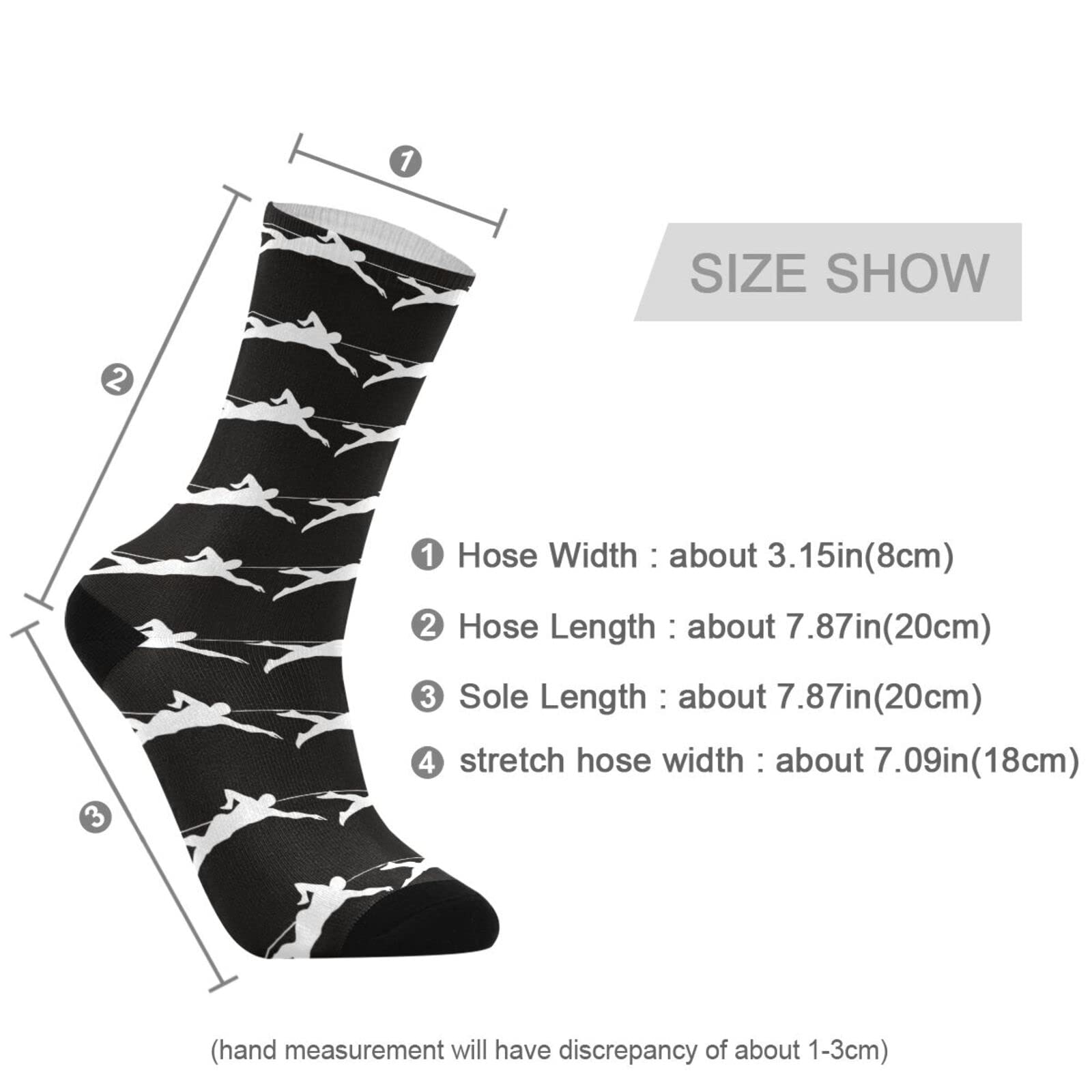 Fun Women's Casual Crew Tube Socks - Fashionable Swim & Dress Socks for Crazy Ladies - Perfect for Swimming, Gym, Workouts & Stylish Outfits