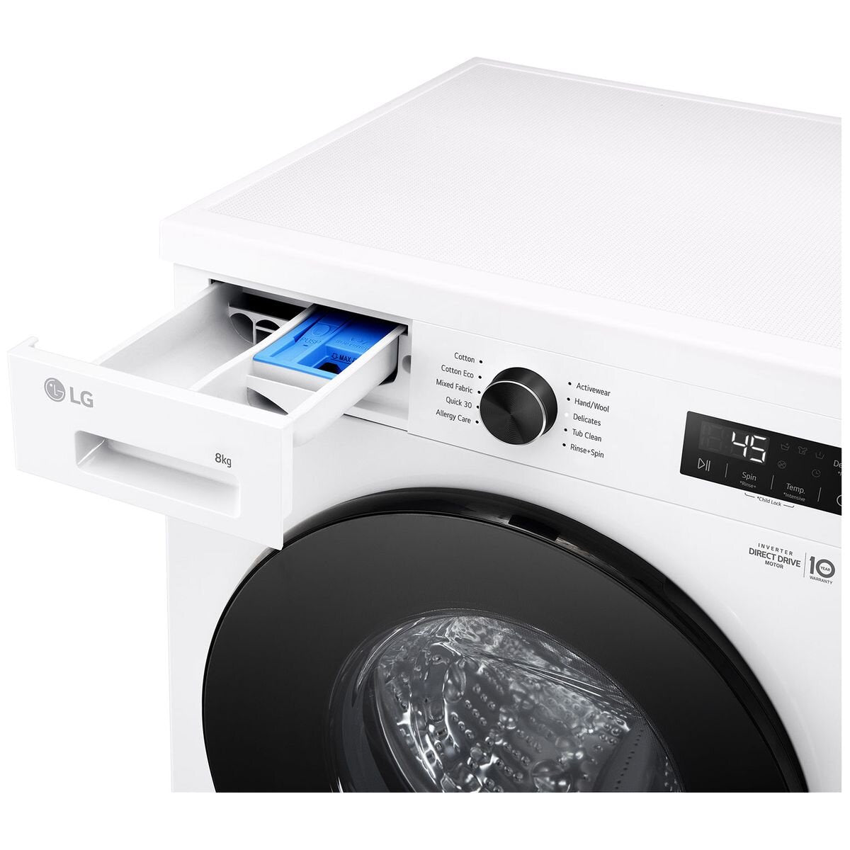 LG 8kg Front Load Washing Machine with Steam WV1 1208W - Energy Efficient Laundry Solution for Small Homes & Apartments