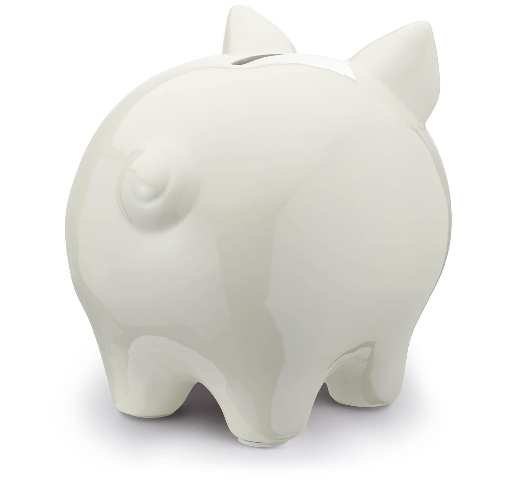 Mousehouse Gifts - Large White Piggy Bank for Kids, Cute Pig-Themed Money Box for Children Ages 3+, Perfect for Birthday Gifts, Savings Education & Room Decor
