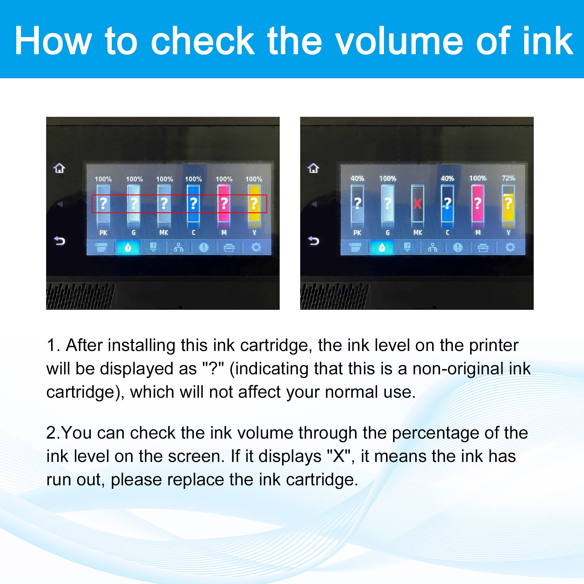 HP 727 XL Ink Cartridges 6-Pack (Photo Black, Matte Black, Gray, Cyan, Magenta, Yellow) - 300ml High-Yield Replacement for HP DesignJet T1530 T2500 T920 T930 T1500 T2530 Printers - Ideal for Large Format Printing, CAD Drawings & Photo Lab Quality Outputs