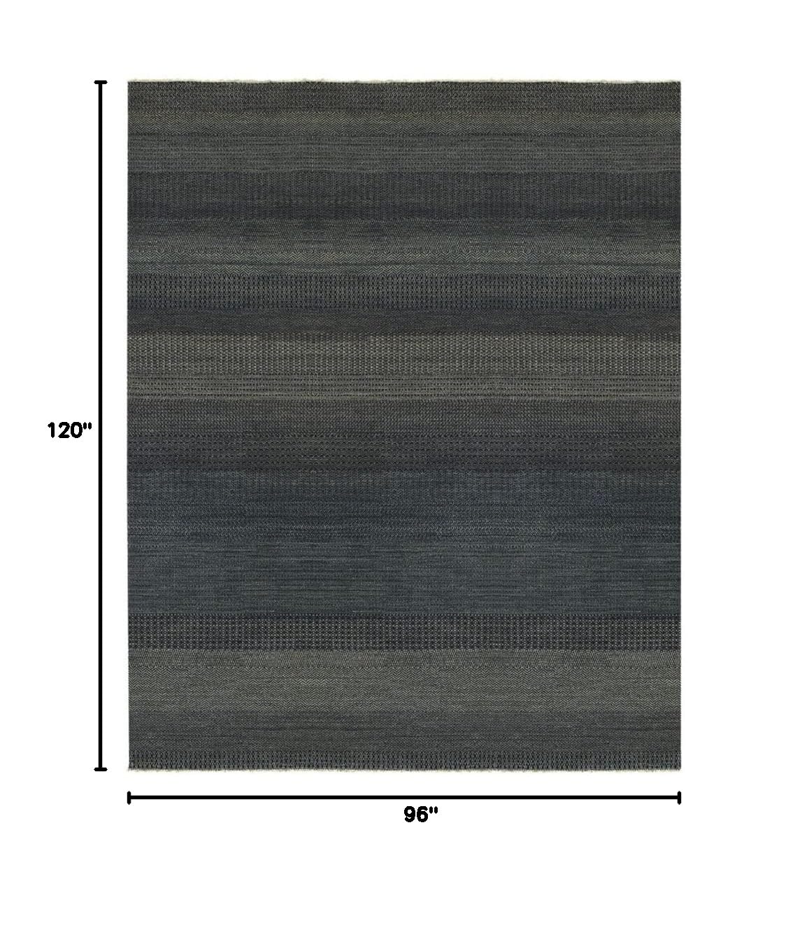 Hand Knotted Alameda Rectangle Area Rug 8x10 Feet - Midnight Blue by Capel Rugs | Perfect for Living Room, Bedroom & Home Decor
