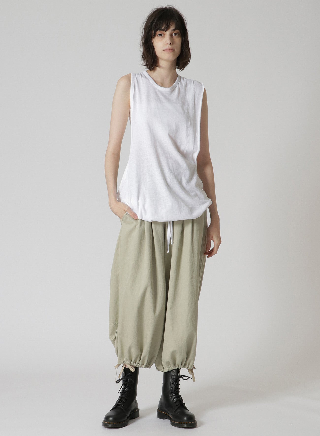Breathable Cotton Linen Blend Plain Stitch Wide Round Neck Tank Top for Women - Perfect for Summer, Beach, and Casual Outfits