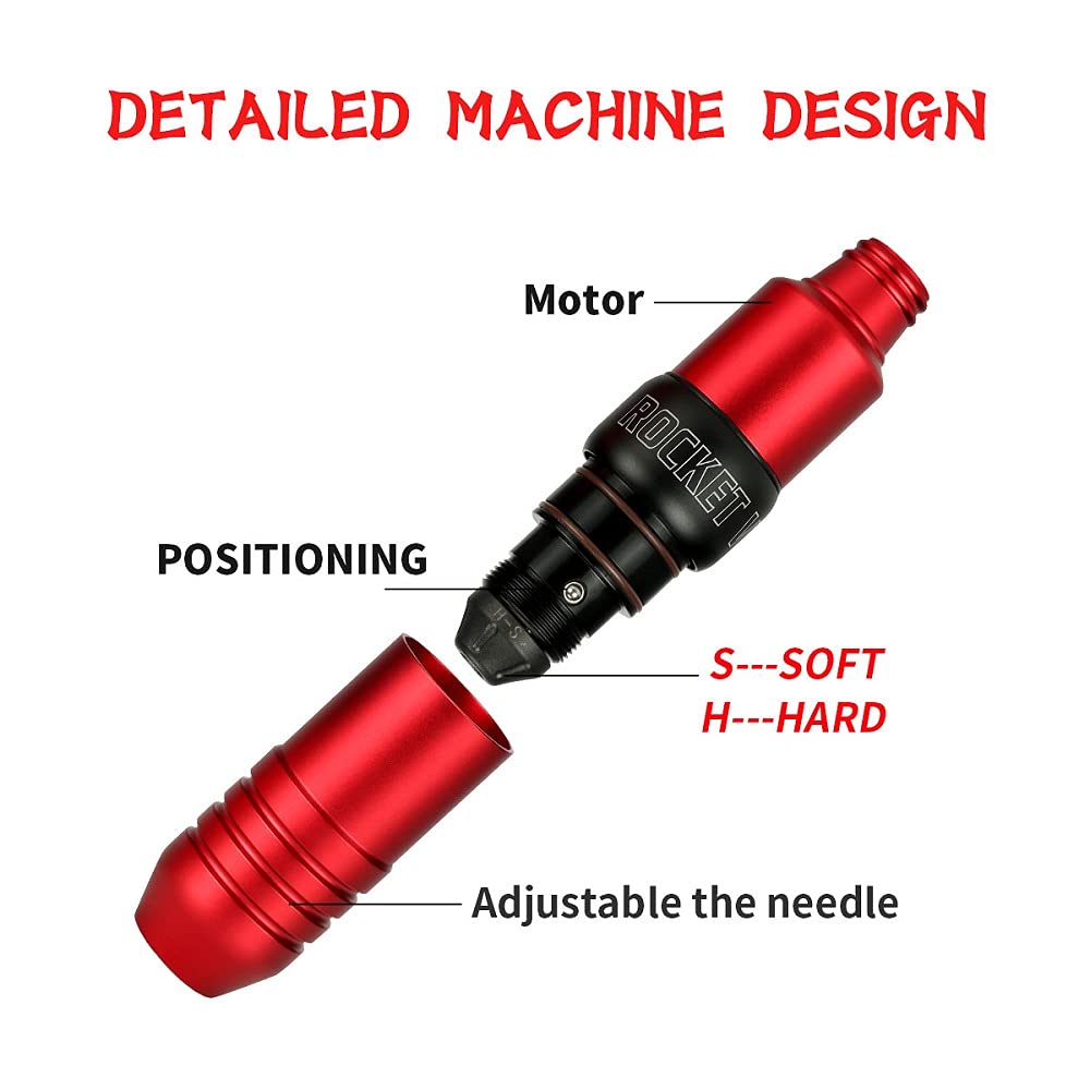 Professional Rotary Tattoo Machine with Swiss Motor - Gold Tattoo Pen for Liner & Shader, RCA Line Included - Perfect for Tattoo Artists & Body Art Professionals