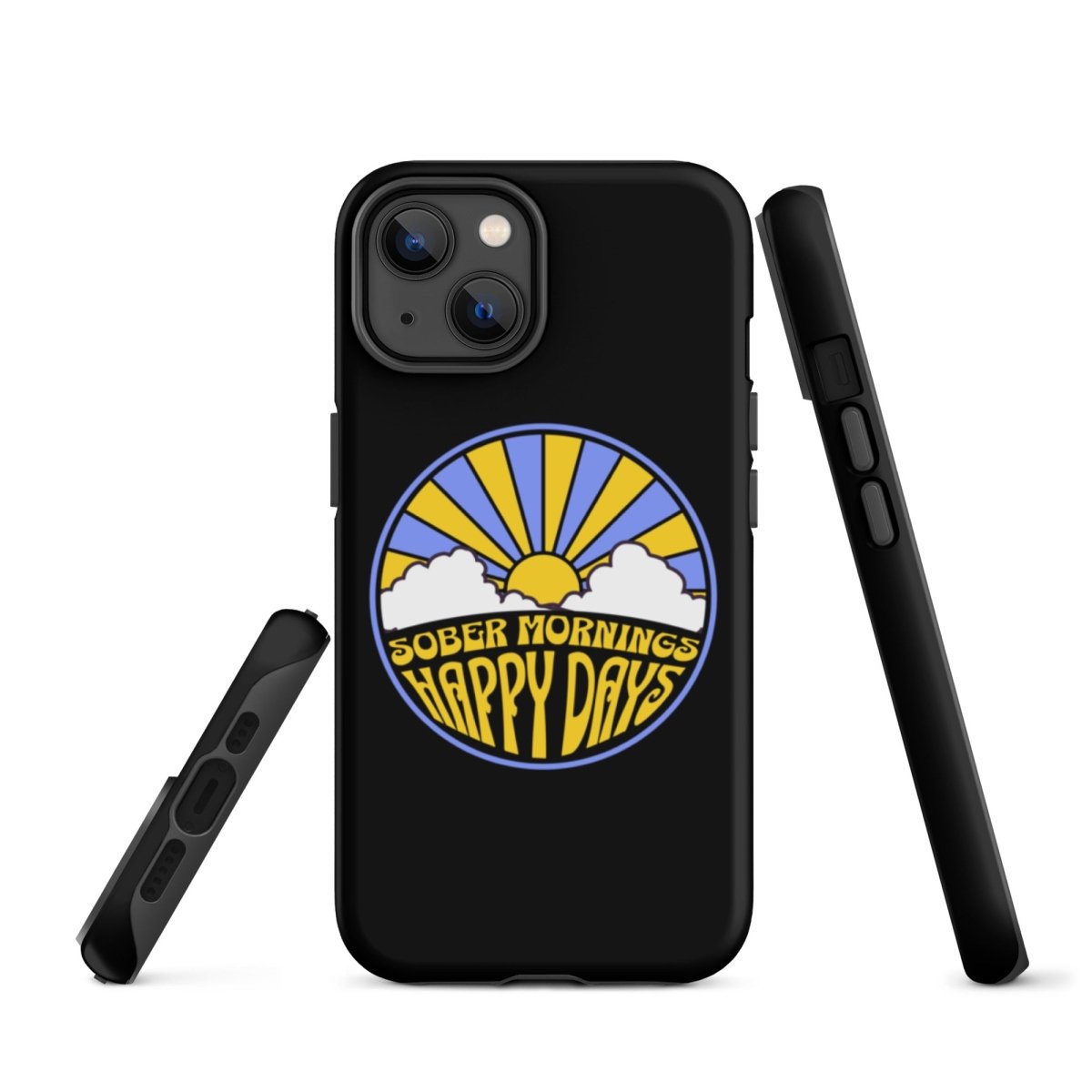 Tough iPhone® Case for Protection - Durable & Stylish for Sober Mornings & Happy Days | Perfect for Daily Use, Work & Outdoor Activities