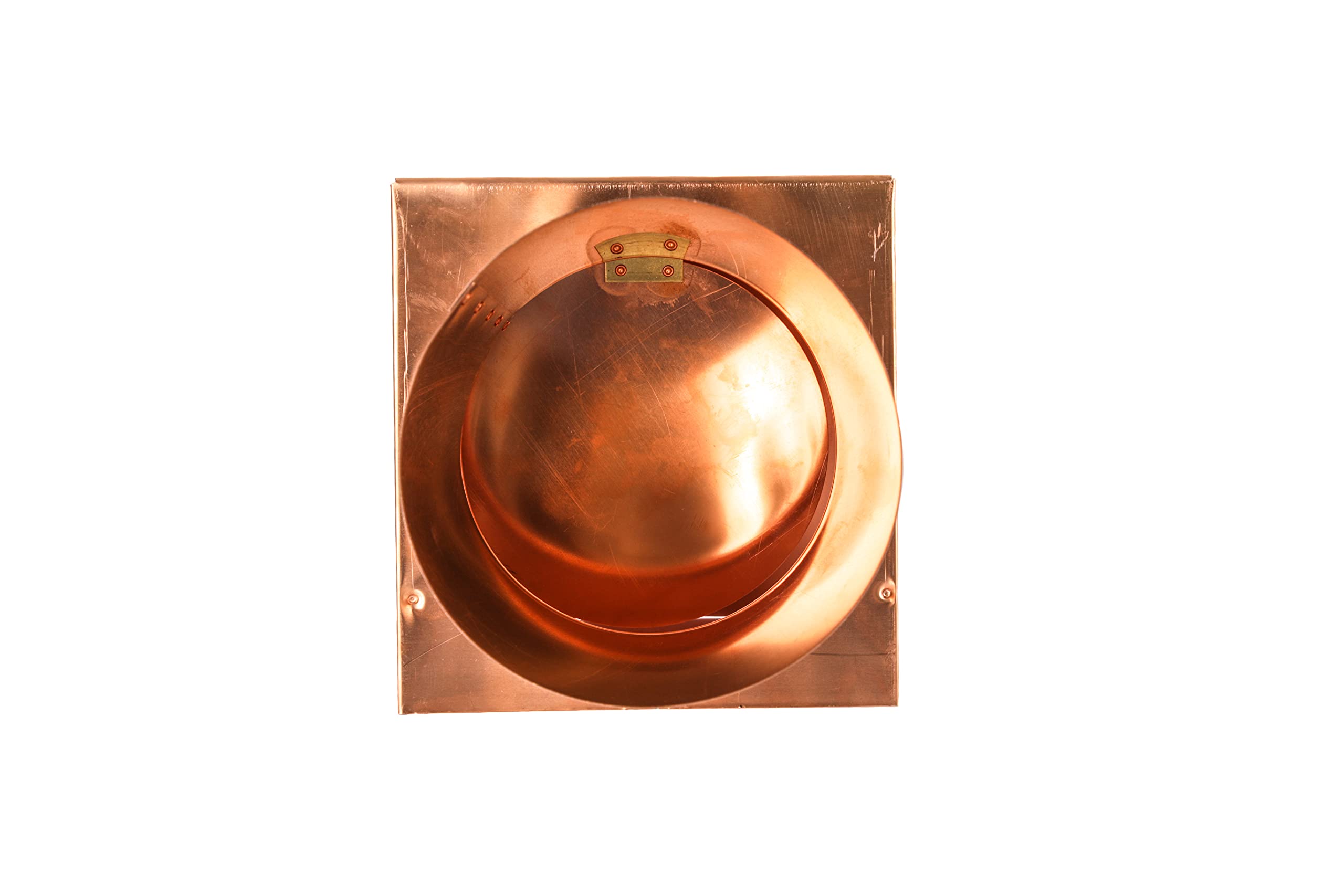 FAMCO Copper Hooded Wall Vent with Damper - 4 Inch Dryer Vent Outlet for Air Exhaust & Ventilation - Ideal for Laundry Rooms, Basements & Outdoor Use
