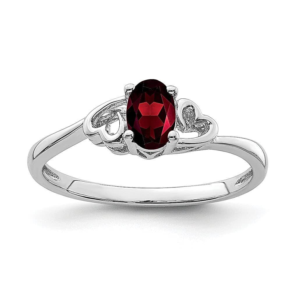 925 Sterling Silver Garnet Ring - January Birthstone Jewelry for Women | Perfect Gift for Her & Everyday Wear