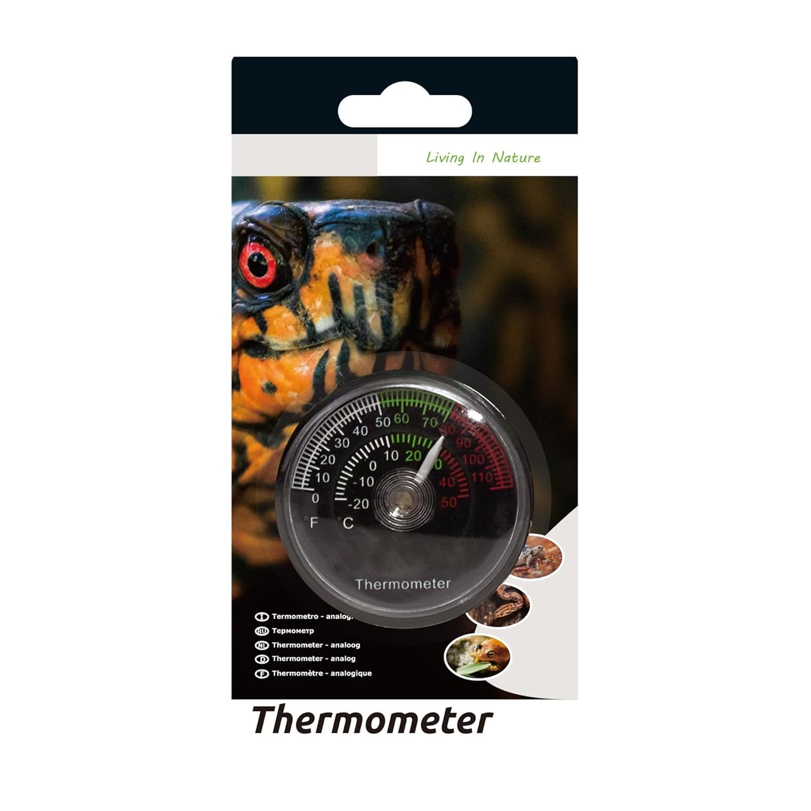 Reptile Terrarium Thermometer & Hygrometer - Dual Dial Gauge for Pet Reptile Tanks, Vivariums & Breeding Enclosures - Monitor Temperature & Humidity for Lizards, Snakes, Geckos & Amphibians