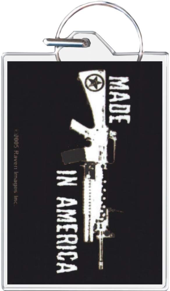 American Made Machine Gun Keychain - Unique Car Accessory for Road Rage Enthusiasts | Perfect Gift for Military Lovers & Gun Collectors