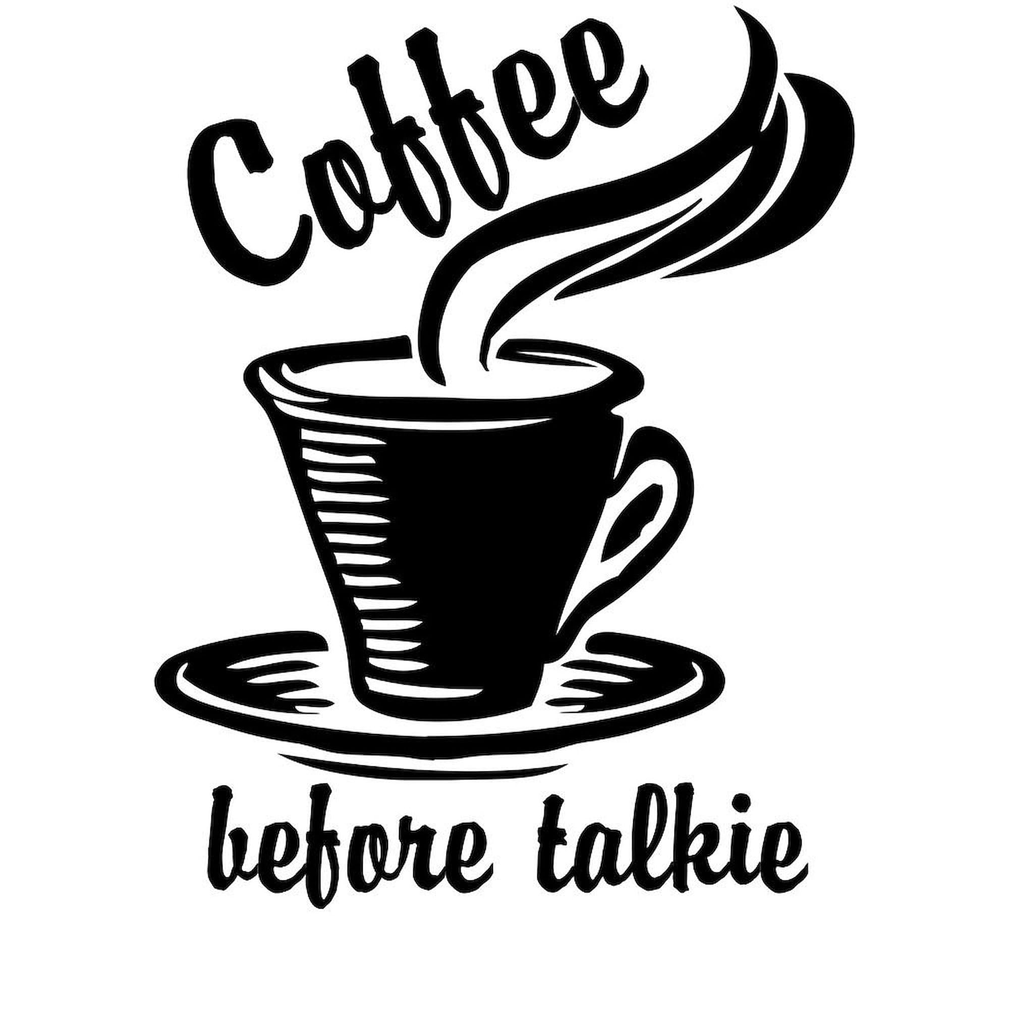 Funny Coffee Before Talkie Ceramic Mug - 11 oz (325 ml) White Coffee Cup for Office, Home & Gifts - Humorous Gift for Coffee Lovers & Coworkers