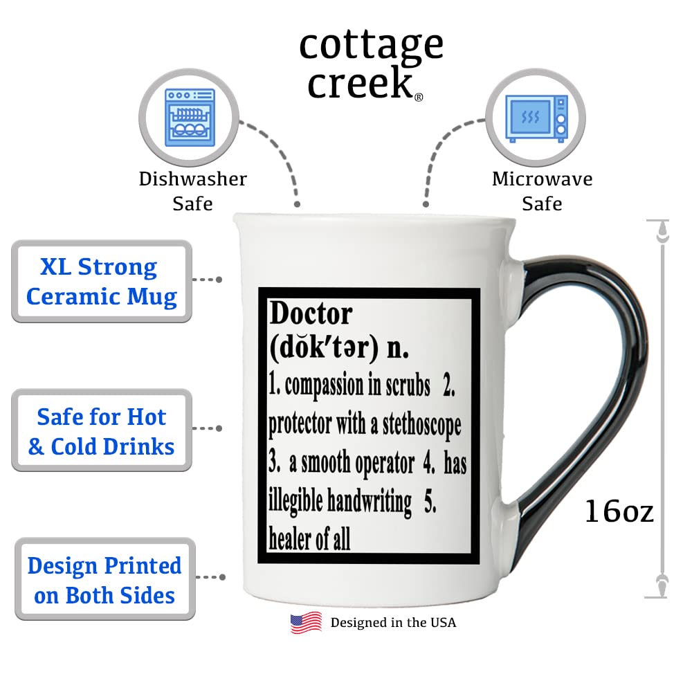 16oz Ceramic Doctor Coffee Mug - Perfect Gift for Doctors, Graduation, Appreciation | Ideal for Coffee, Tea, Hot Drinks at Home, Office or Hospital