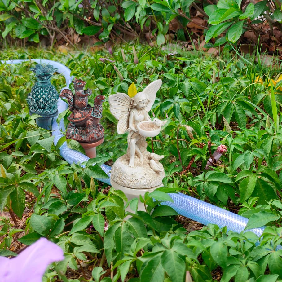 3PCS Rust-Free Antique Metal Garden Hose Guide Stakes - Heavy Duty Lawn Hose Support Spikes for Yard, Garden & Plant Care - Perfect for Organizing Hoses & Preventing Plant Damage