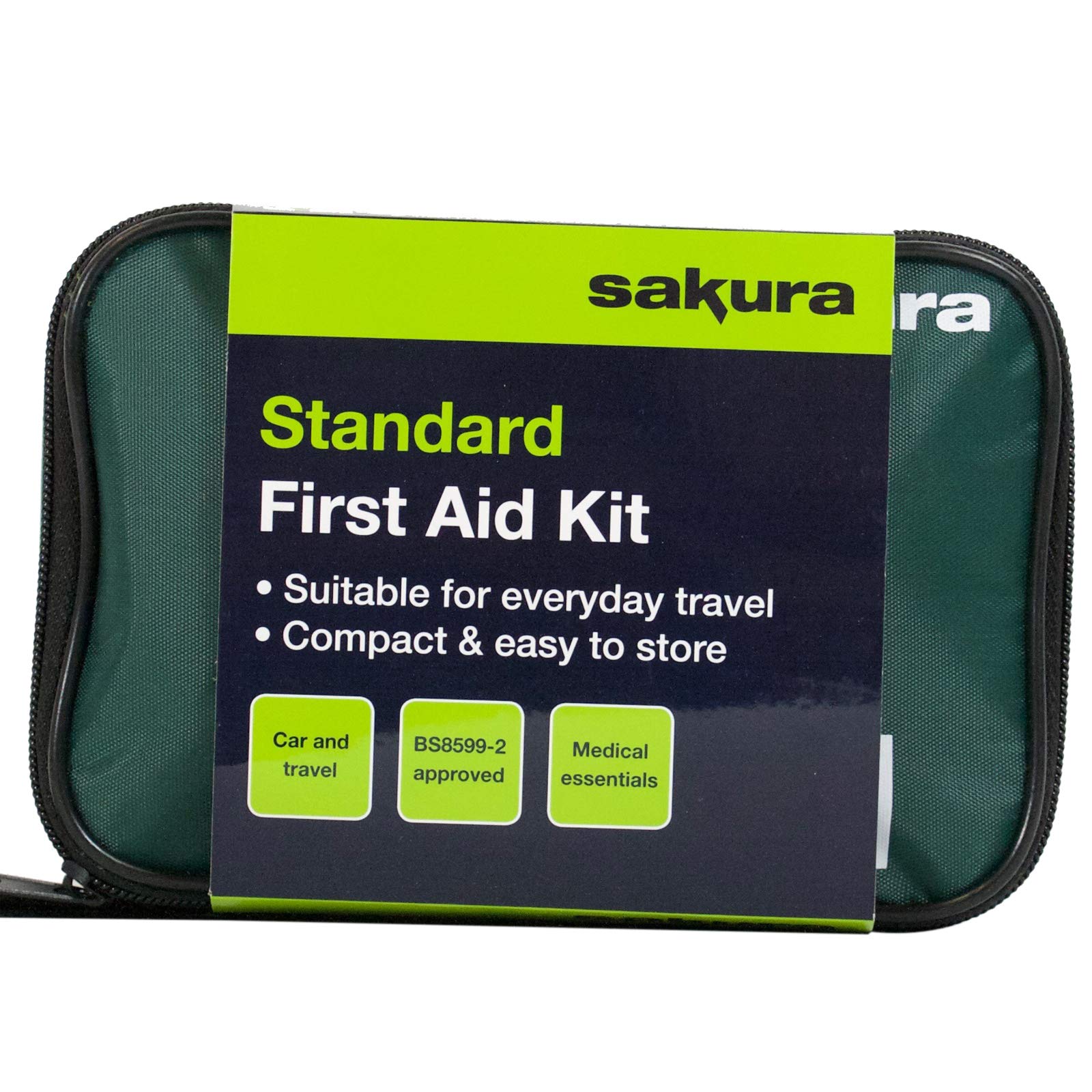 BS8599-2 Standard First Aid Kit - 32-Piece Workplace & Home Emergency Medical Supplies for Injuries, Cuts & Burns | OSHA Compliant Safety Kit for Office, Car, Travel & Outdoor Activities