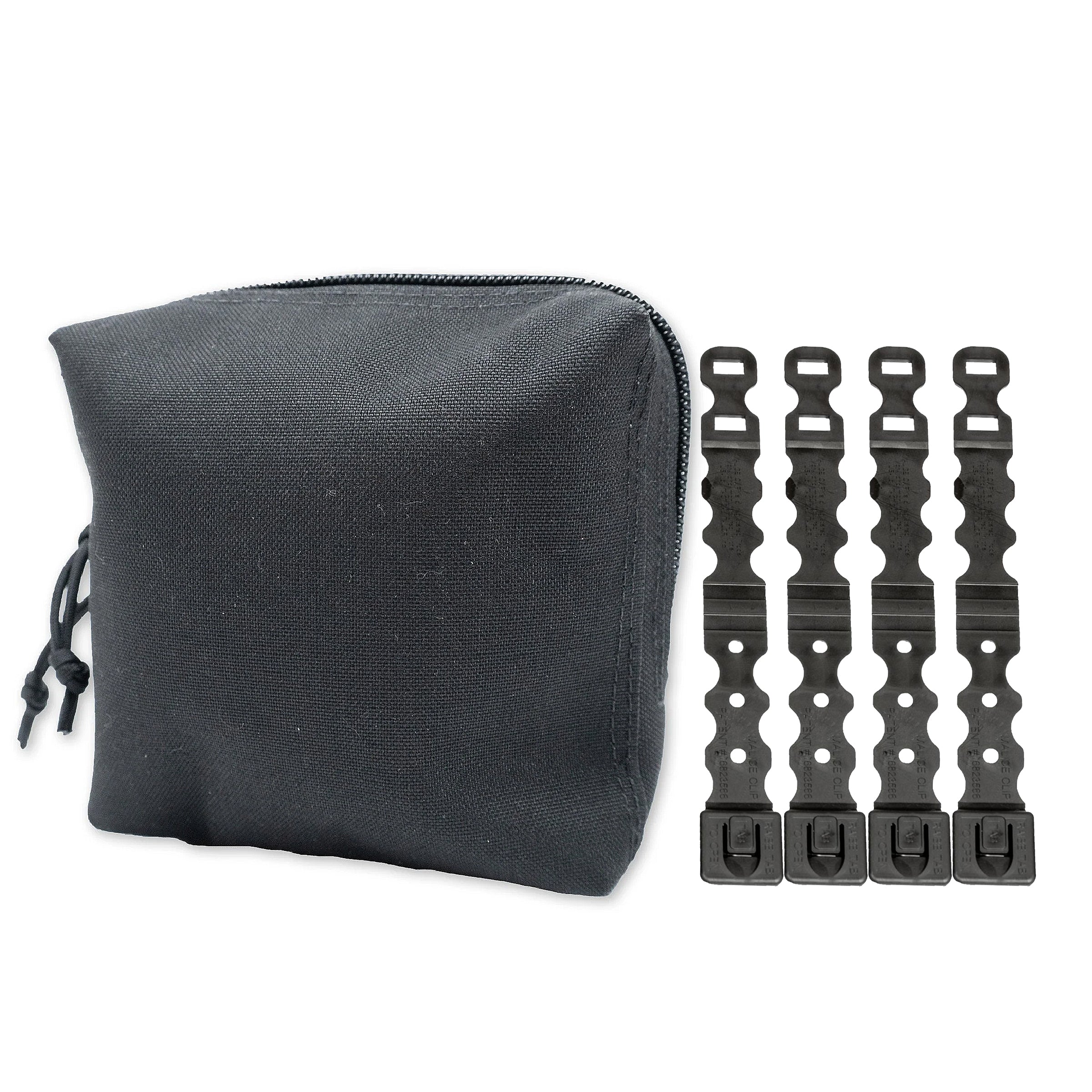 Esstac Medium GP Pouch - Tactical General Purpose Utility Pouch with 4 Malice Clips | Durable MOLLE-Compatible Gear for Military, Hiking & Outdoor Adventures