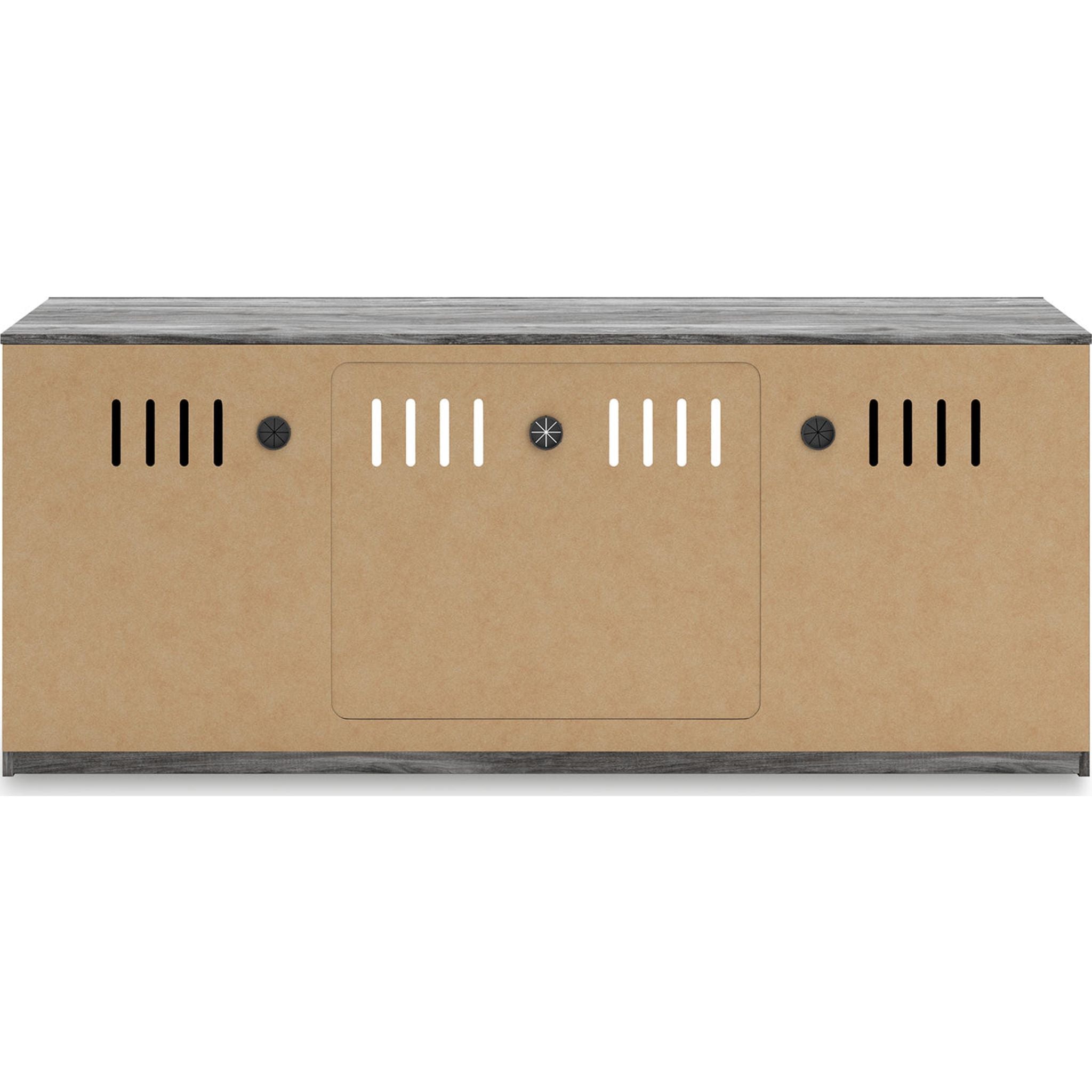 Baystorm TV Stand for Living Room - Modern Gray TV Stand with Storage Shelves, Entertainment Center for Flat Screen TVs up to 65