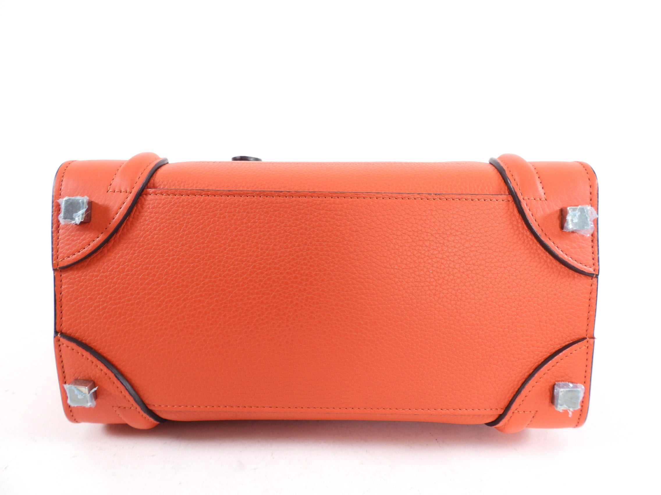Celine Orange Micro Luggage Tote Bag for Women | Genuine Leather Designer Handbag | Perfect for Work, Travel & Everyday Use