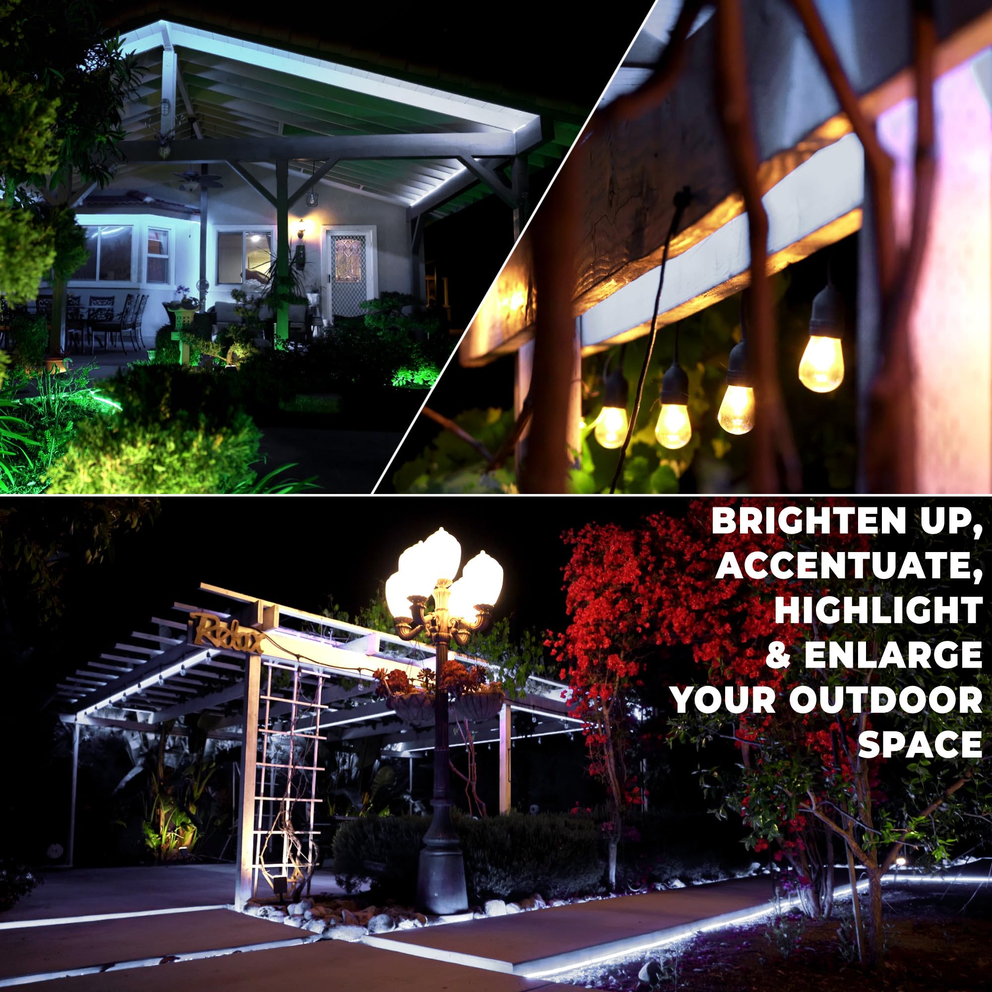 WYZworks 1656LEDs 150ft Outdoor LED Rope Lights - ETL Certified Waterproof, 360° Flexible & Connectable for Christmas, Palm Tree, Landscape Lighting - Cool White | Perfect for Patio, Garden, and Holiday Decorations