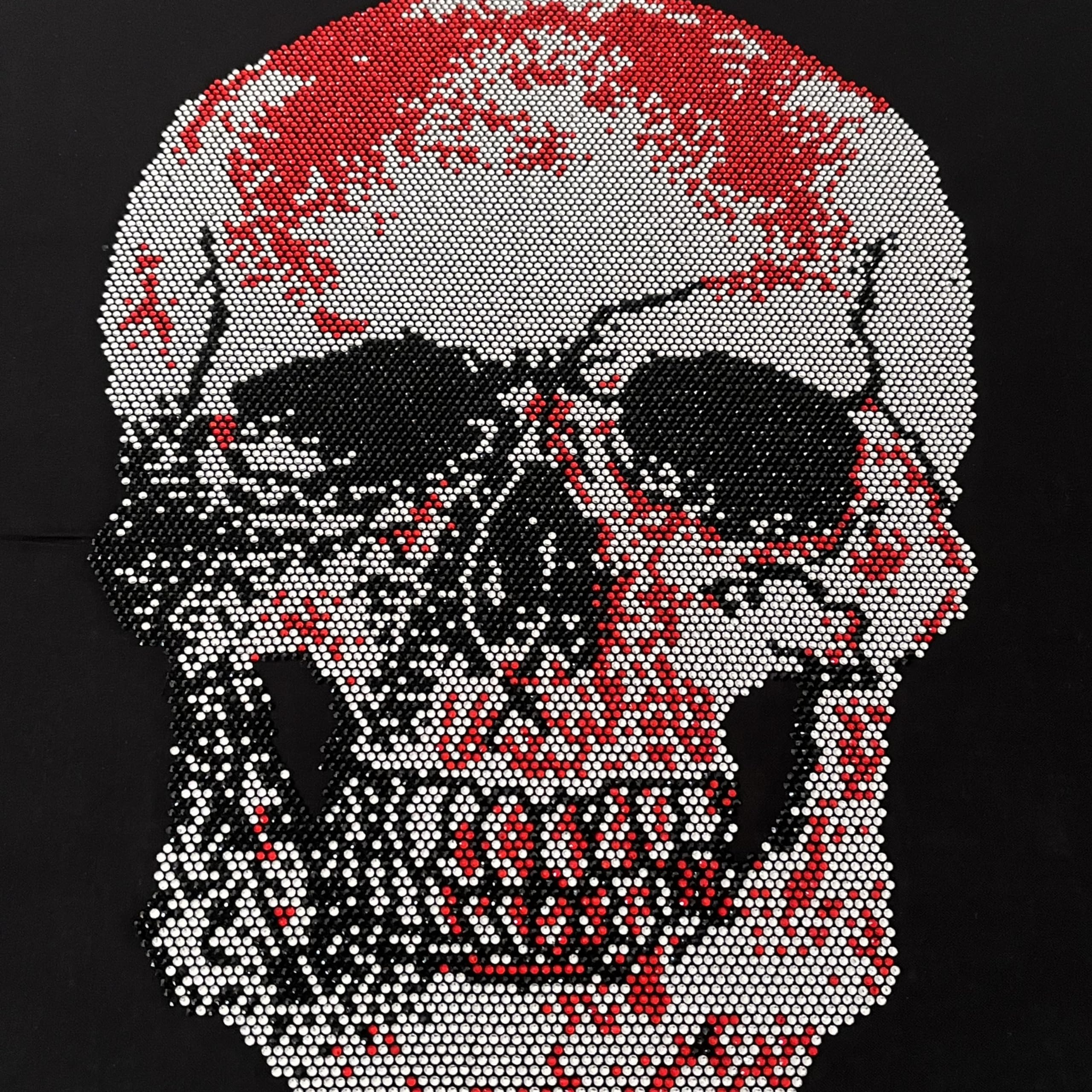 Rhinestone Red Skull Iron-On Patch for Jackets, Hats & Bags - DIY Embellishment for Punk, Gothic & Biker Fashion