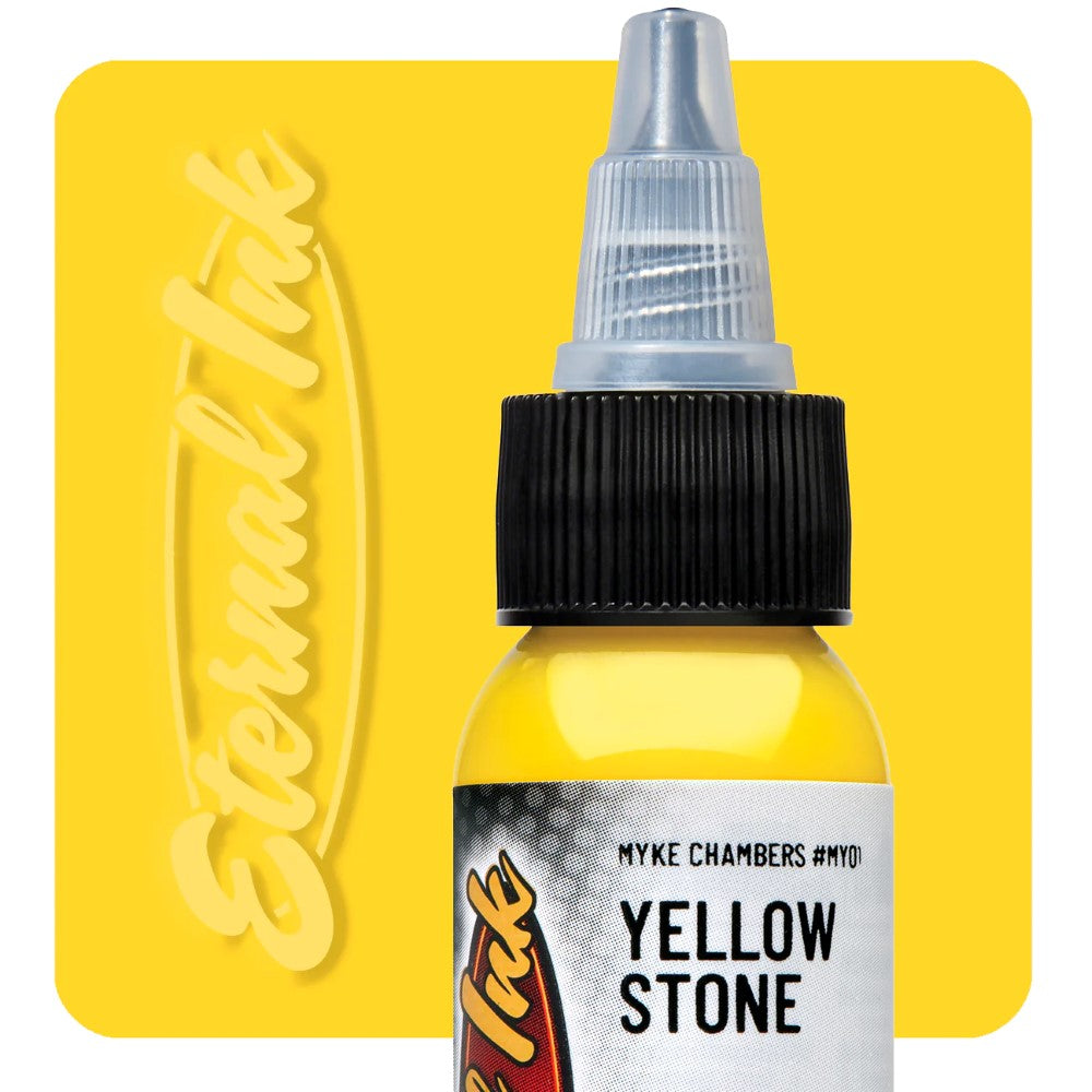 Eternal Ink Myke Chambers Tattoo Ink - Premium Yellow Stone Color for Professional Tattoo Artists - Perfect for Realism, Watercolor & Fine Line Tattoos