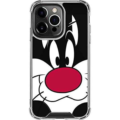 Skinit Clear Protective Phone Case for iPhone 13 Pro - Official Looney Tunes Sylvester Design | Slim Scratch-Resistant Cover | Perfect for Everyday Use, Work & Travel