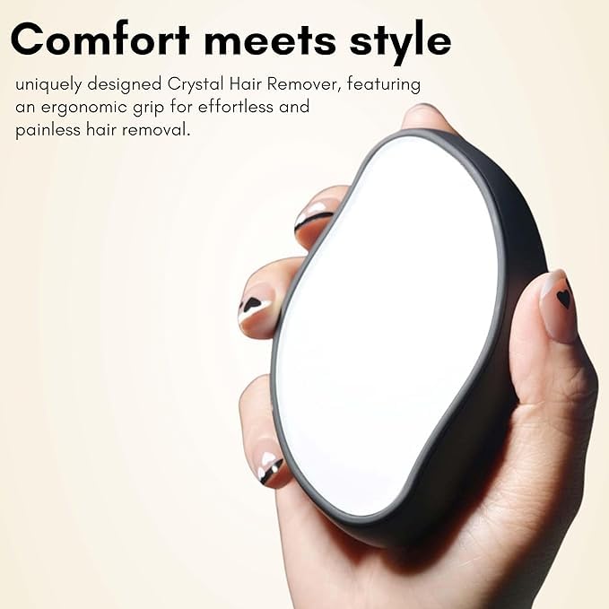 RYUKCREATIVES Crystal Hair Remover for Women & Men - Reusable Painless Hair Removal Tool with Exfoliation | At-Home Smooth Skin Solution for Face, Legs, Arms & Bikini Area