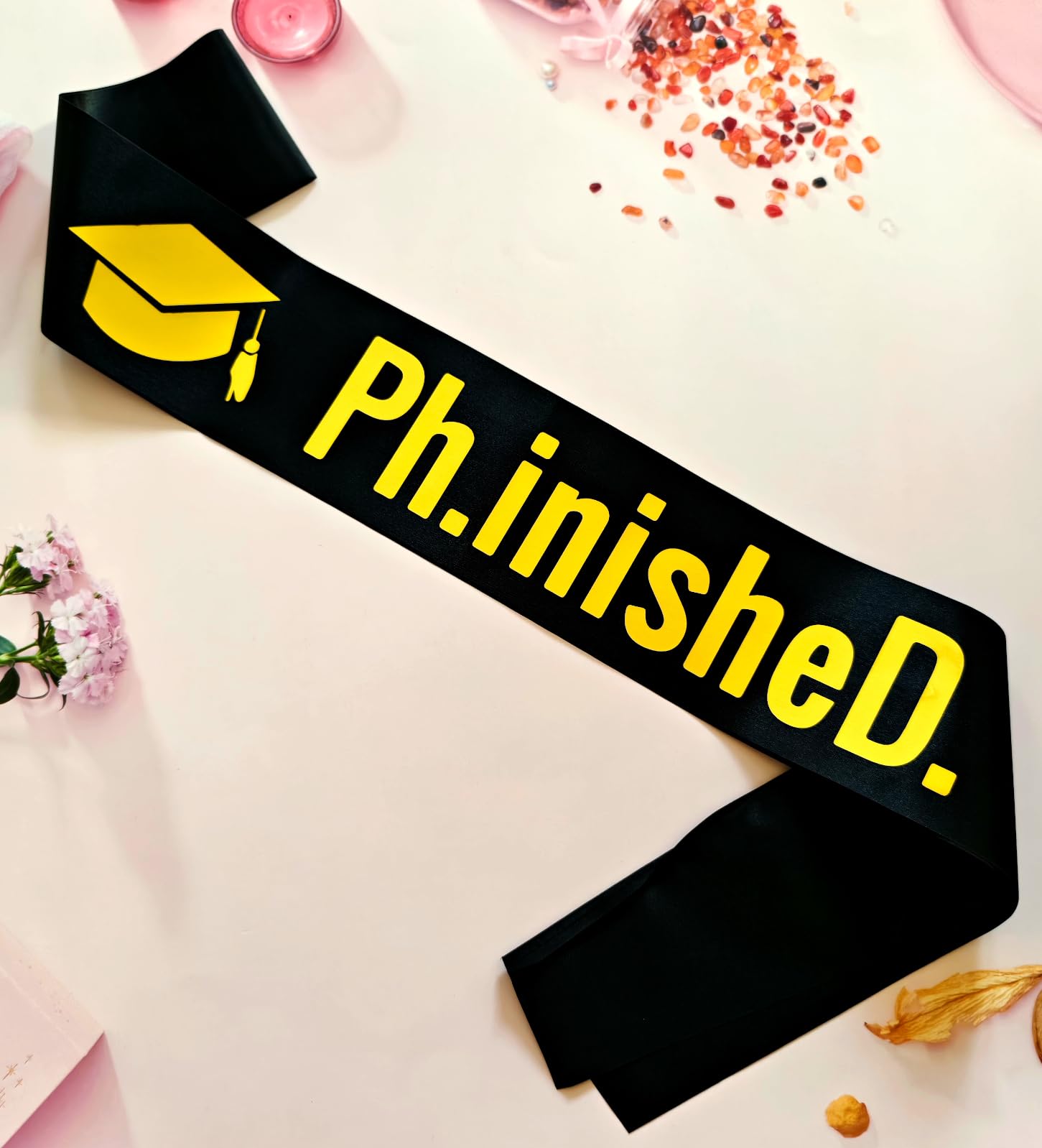 Magnusson's PhD Graduation Sash - Perfect Gift for PhD Graduates & Survivors - Class of 2025 - Commencement Decor for Graduation Ceremonies, Parties & Office Displays