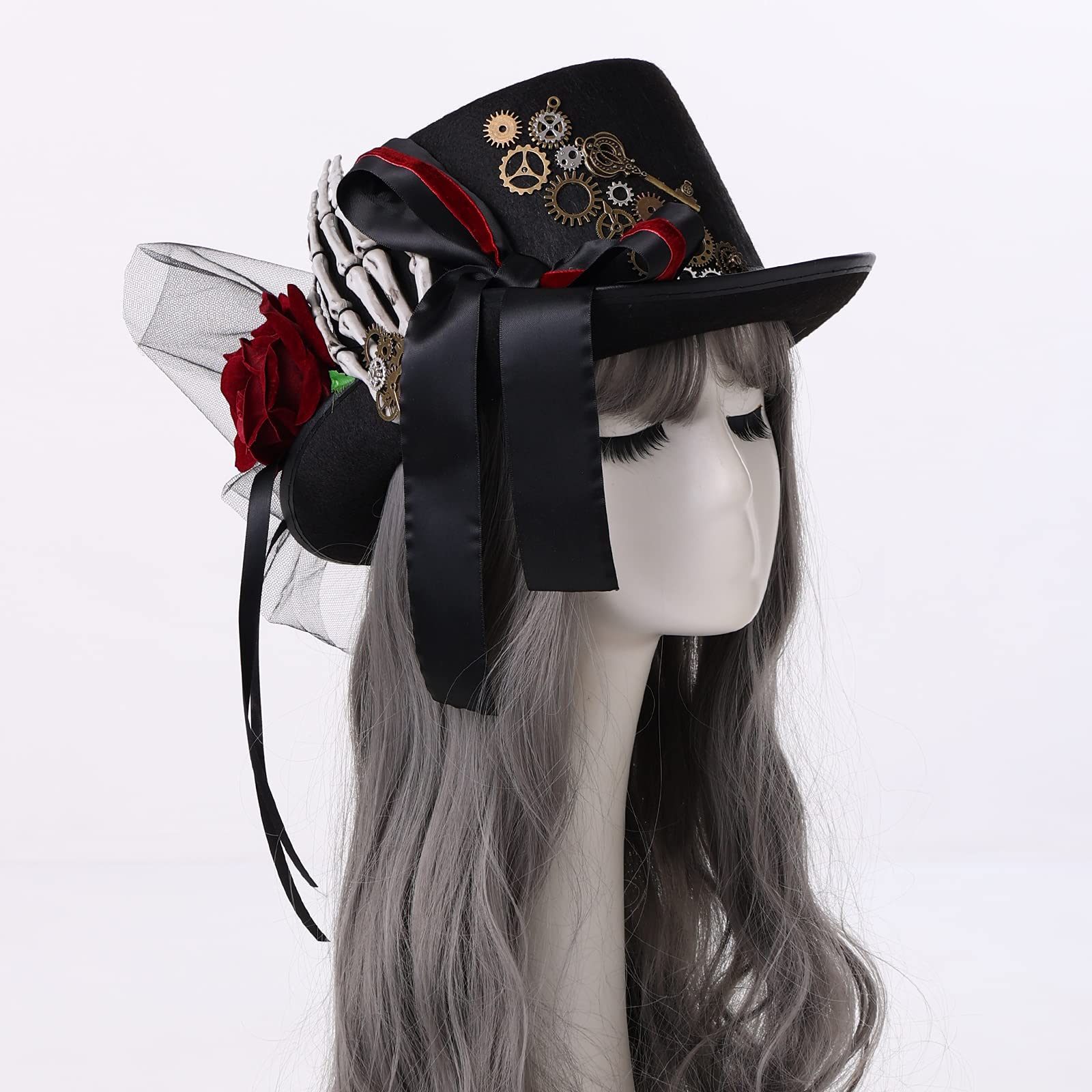 Gothic Steampunk Top Hat with Goggles - Unisex Victorian Costume Accessory for Halloween, Cosplay & LARP Events | COSDREAMER
