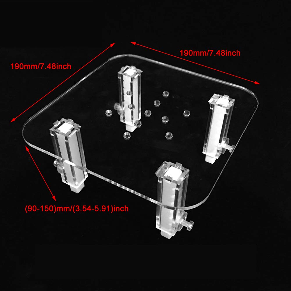 Hapivida Adjustable Height Acrylic Protein Skimmer Stand - Transparent Protein Separator Bracket for Aquarium Fish Tank | Protein Skimmer Heightening Accessories | Perfect for Saltwater & Reef Tank Filtration Systems