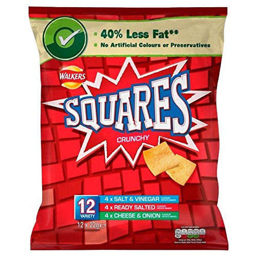 Crunchy Squares Variety Snacks - 22g x 12 Bags (Pack of 2) | Perfect for Lunchboxes, Office Snacks & Party Treats