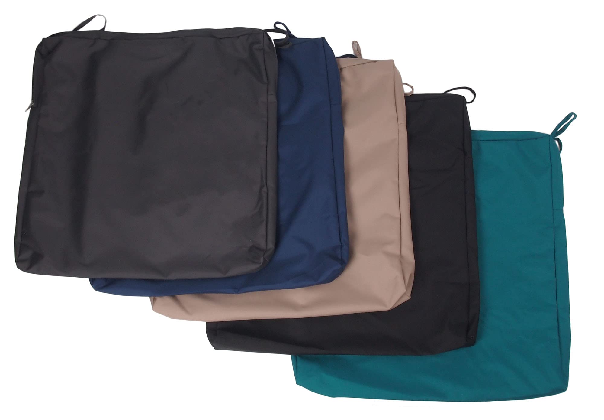Waterproof Outdoor Patio Cushion Covers 18x18x2 Inches - 2 Pack Gray Replacement Covers for Patio Furniture - Perfect for Deck, Porch, Garden & Poolside Use