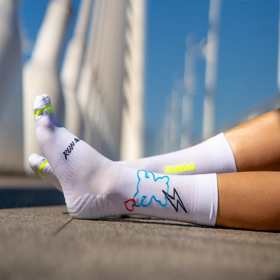 My Teddy Running Socks - Cute Teddy Bear Print Athletic Socks for Women & Men - Perfect for Jogging, Gym Workouts & Casual Wear