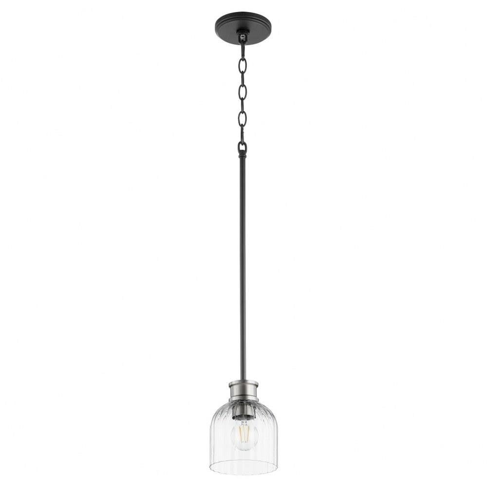 Monarch Collection Black Transitional One Light Pendant 310-6965 - Perfect for Dining Room, Kitchen Island, or Entryway Lighting