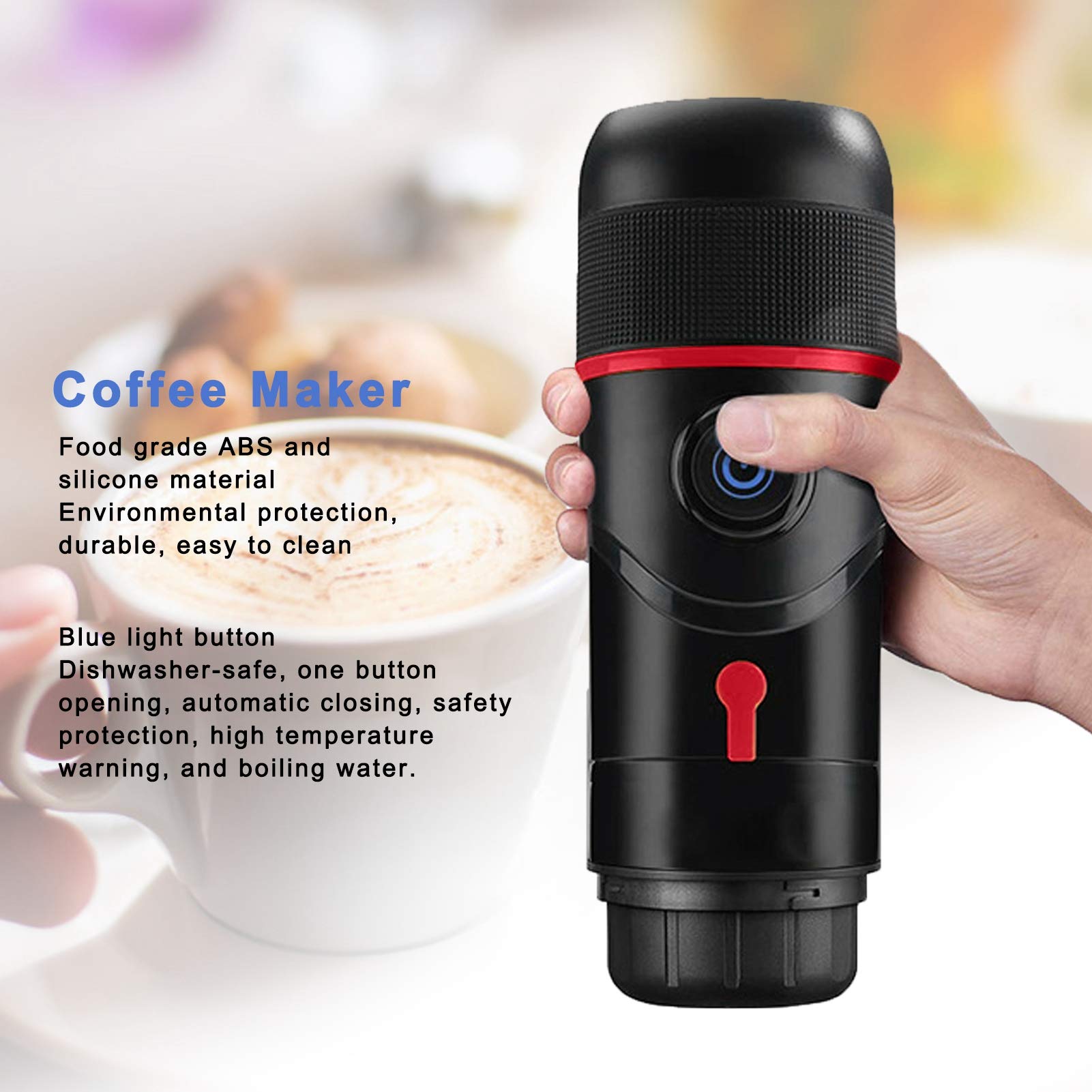Portable Electric Coffee Maker for Travel - USB Powered Capsule Coffee Machine for Home, Car & Outdoor Use | Perfect for Camping, Road Trips & Office Breaks