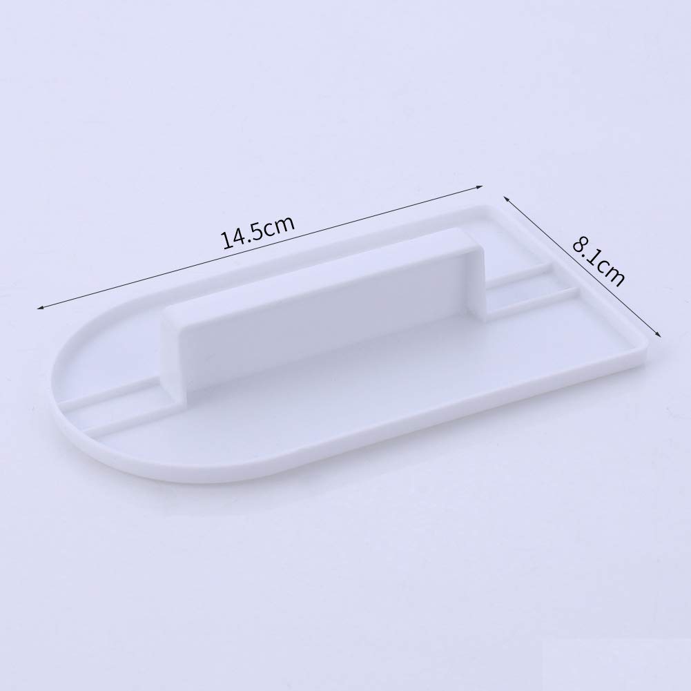 2 Pcs Cream Fondant Cake Trowel - Professional Cake Smoother & Scraper Tool for Fondant Surface Treatment - Baking Decorating Accessories with Plastic Polisher (White) - Perfect for Wedding Cakes, Birthday Cakes & Pastry Decoration