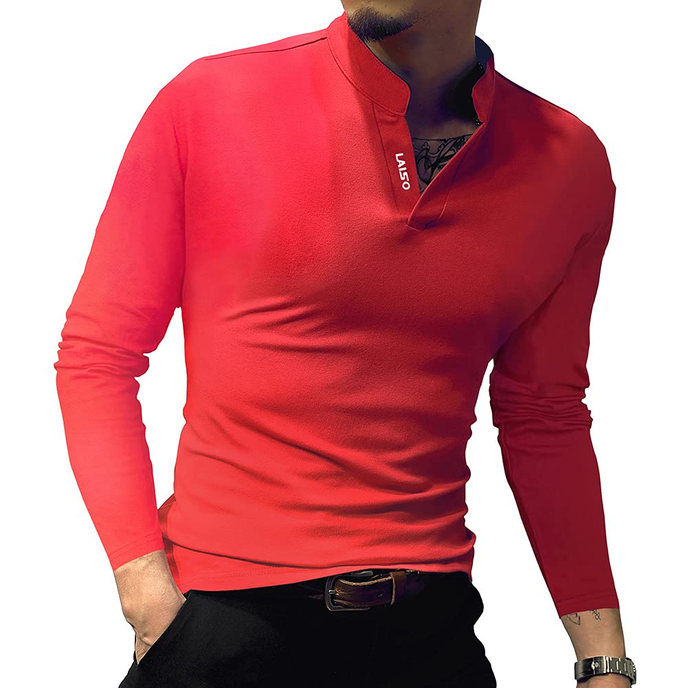 LOGEEYAR Men's Slim Fit Cotton Polo Shirts - Short & Long Sleeve Henley T-Shirts for Casual Wear | Office, Golf, and Everyday Outfits