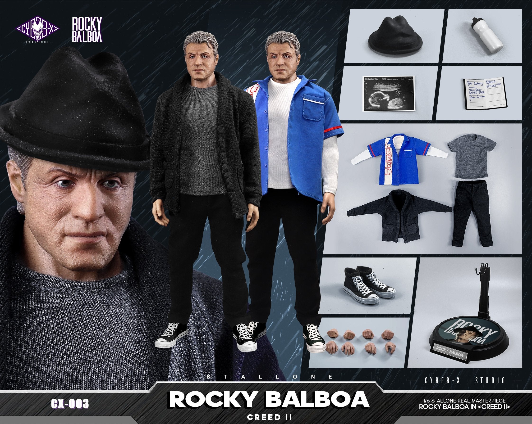 Cyber X Studio 1/6 Scale Creed II Rocky Balboa Collectible Action Figure CX 003 - Perfect for Movie Fans, Display & Gift Giving