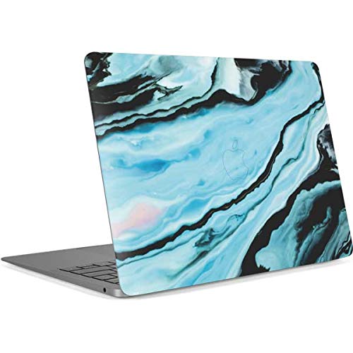 Premium Skinit Decal Skin for MacBook Air 13-inch Retina (2018-2019 Models) | Officially Licensed Aqua Blue Marble Ink Design | Protective Laptop Cover for Work, School & Travel