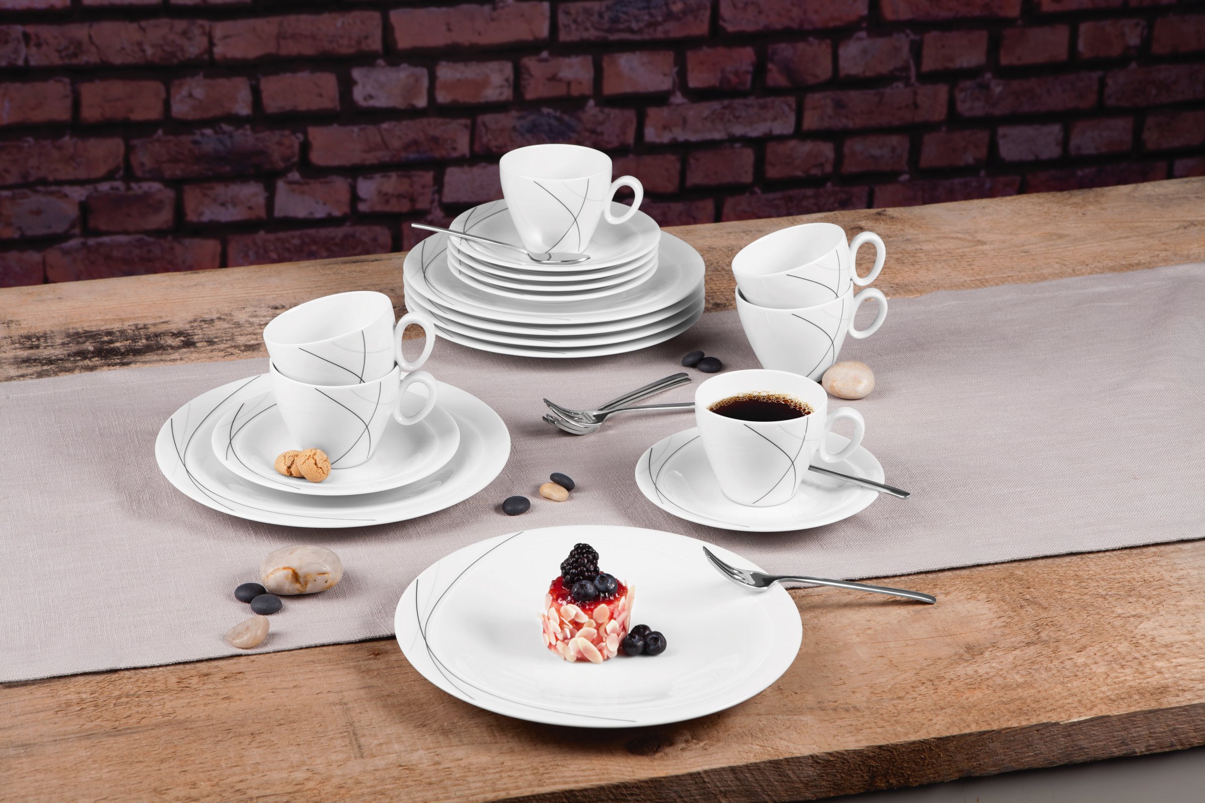 Premium Porcelain Dinnerware Set - Elegant White Crockery for 12-Piece Table Setting - Perfect for Fine Dining, Dinner Parties & Everyday Use