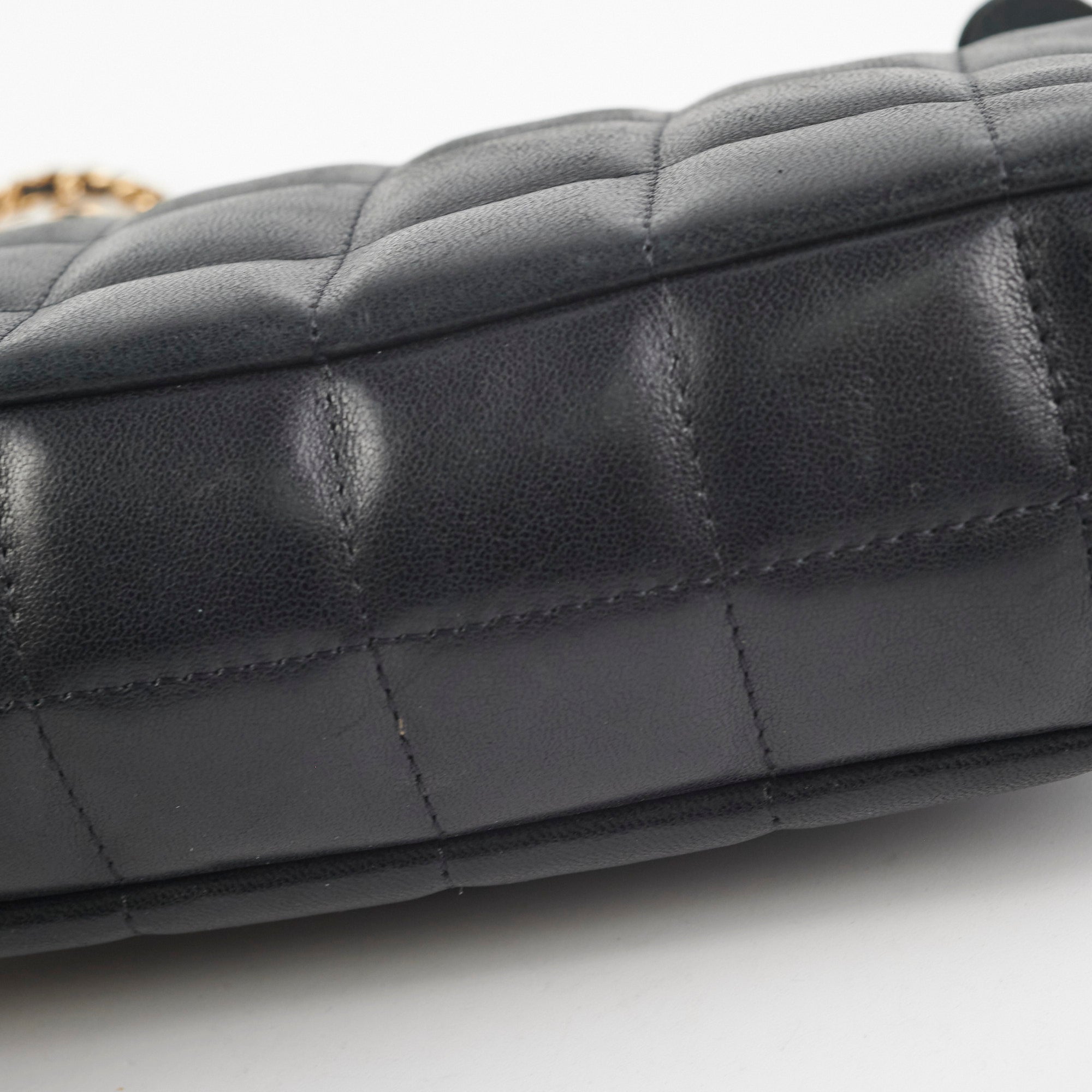 Chanel Seasonal Camellia Lambskin Mini Bag Black - Luxury Crossbody Purse for Women, Perfect for Date Night & Evening Events