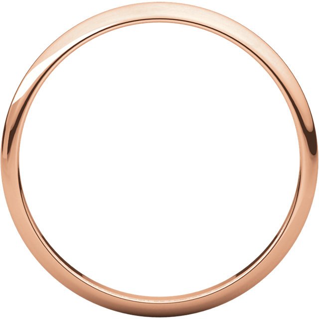 14K Gold 2mm Half Round Lightweight Wedding Band for Men – Perfect for Everyday Wear, Anniversaries & Special Occasions
