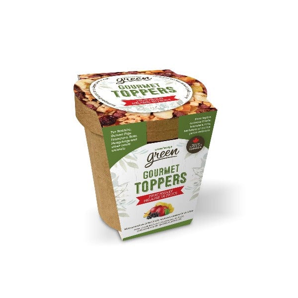 Living World Green Gourmet Toppers - Fruit Medley for Small Pets | Natural Healthy Hamster & Rabbit Treats | Perfect for Cage Toppers & Foraging Fun
