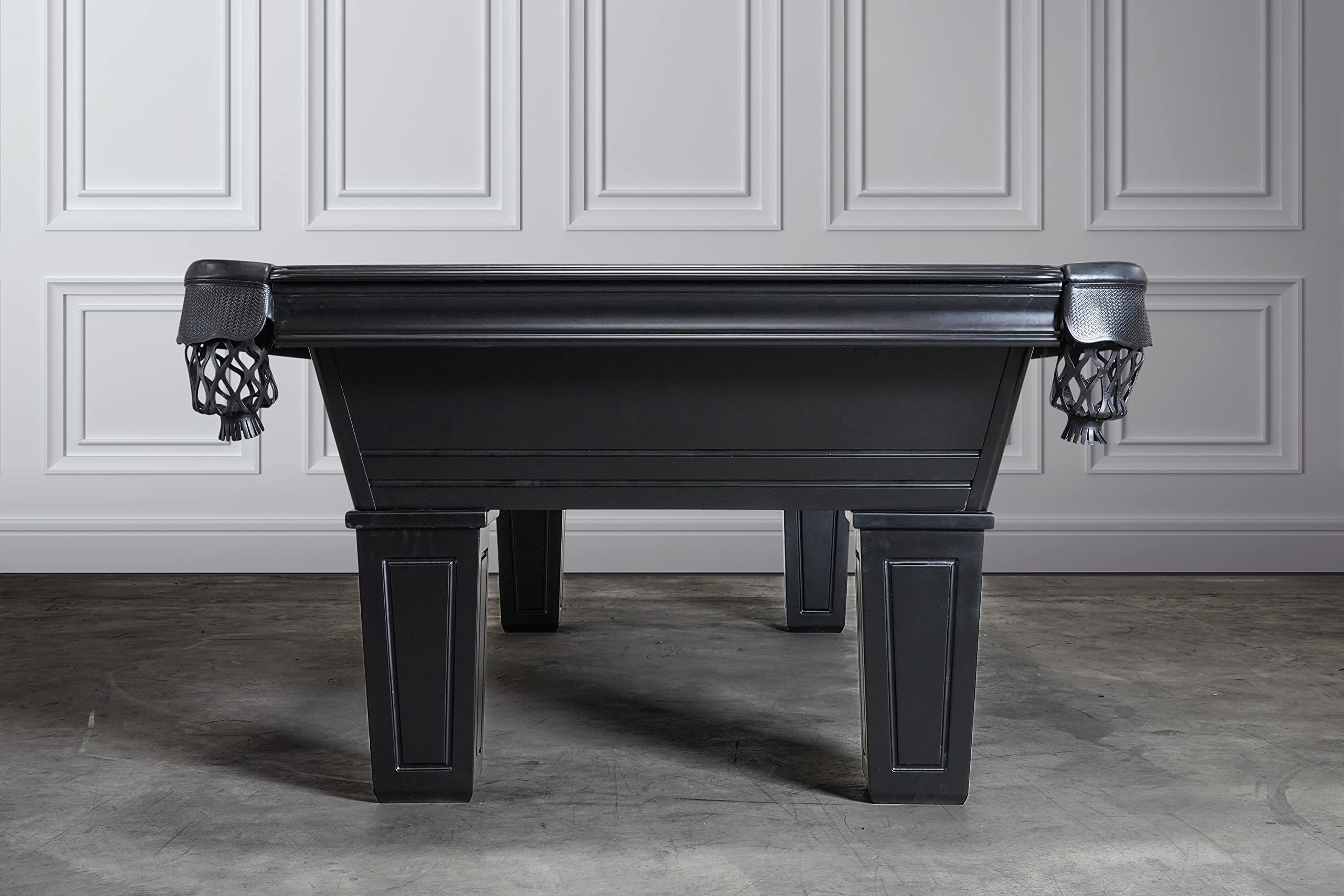 Empire USA 8FT Corona Slate Pool Table - Premium Black Stain Finish with Billiards Accessories for Home Game Rooms and Entertainment Spaces