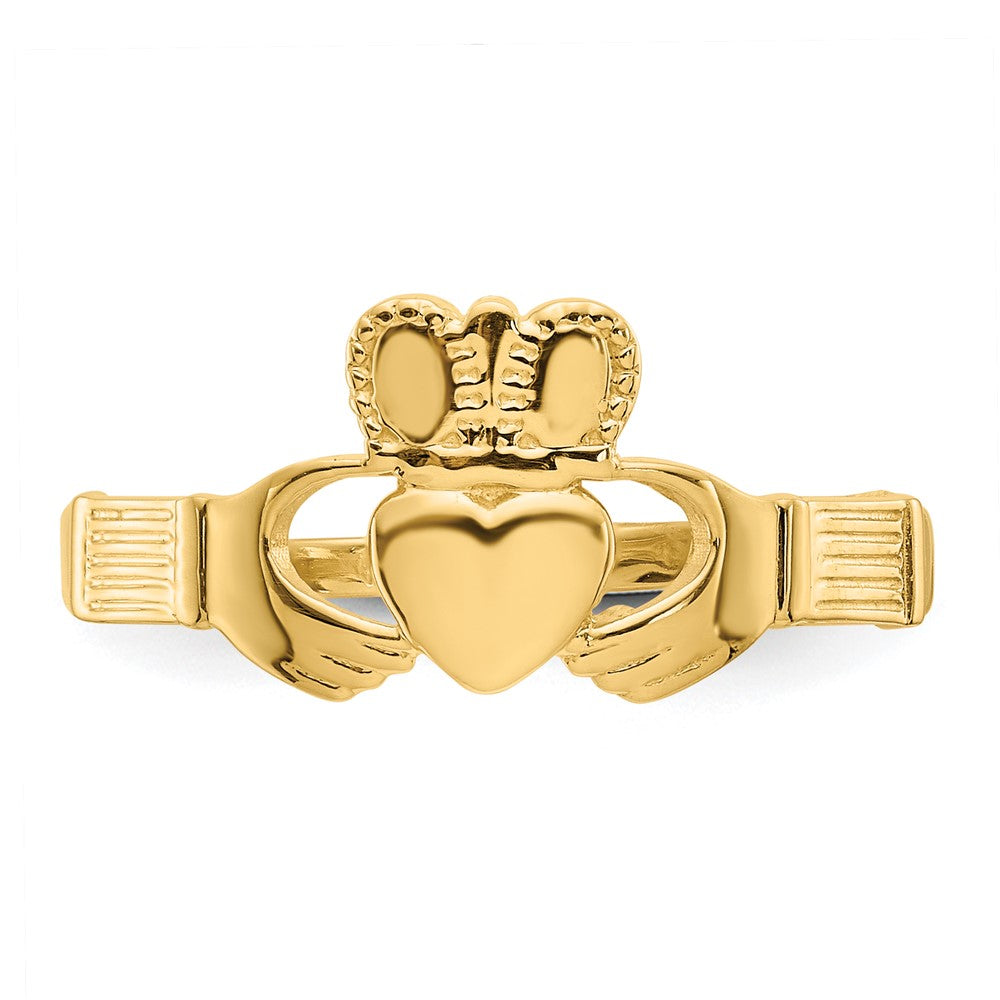 14K Gold Claddagh Ring for Women - Irish Love Friendship Loyalty Symbol - Elegant Gift for Her, Anniversary, Wedding, Valentine's Day